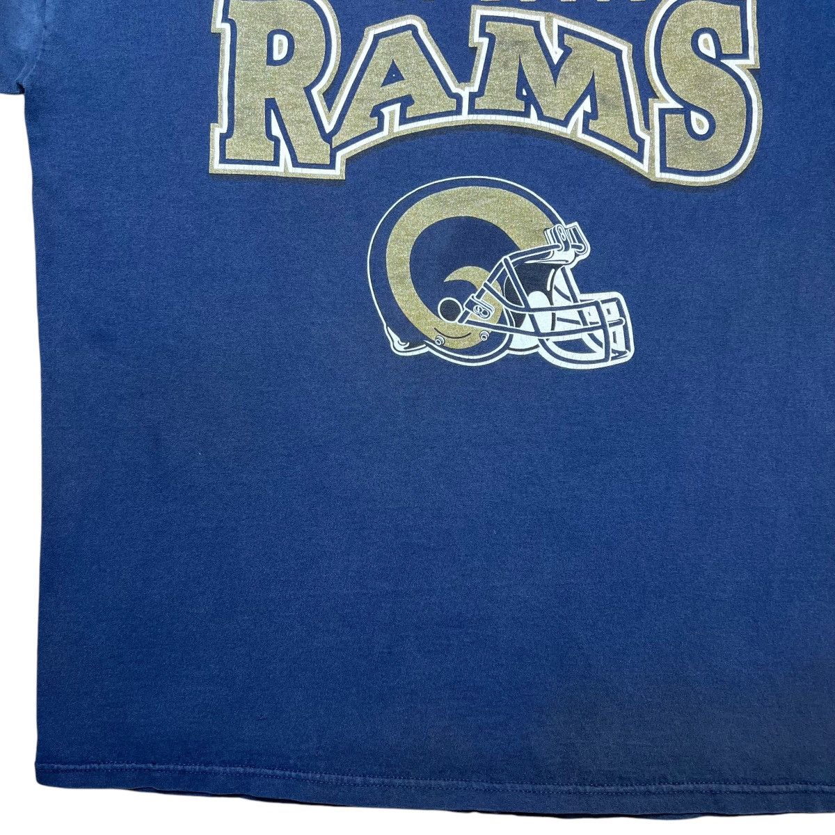 NFL × Vintage Vintage 1990s NFL St. Louis Rams Spell Out 3D Graphic Tee Size US XL / EU 56 / 4 - 6 Thumbnail