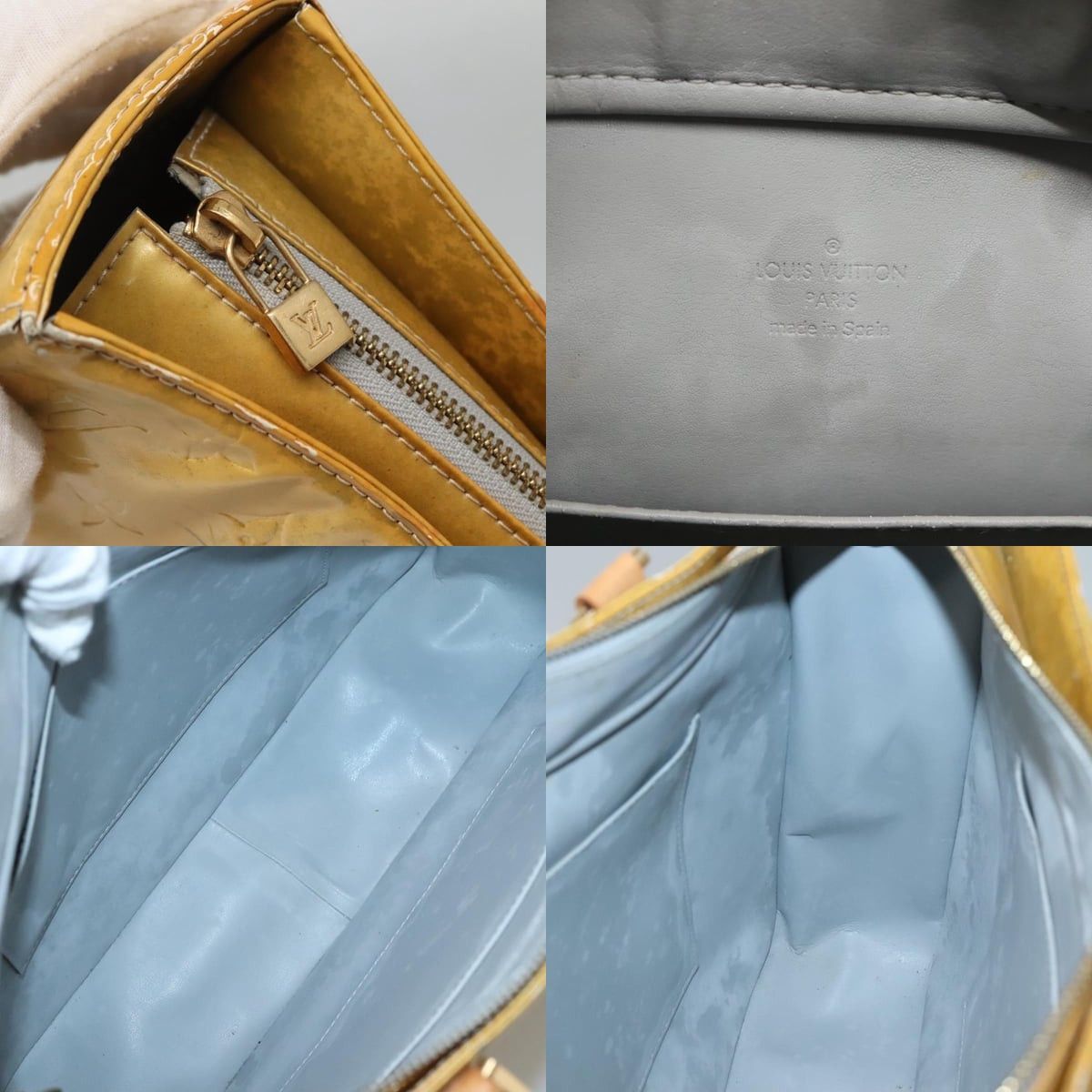Louis Vuitton LOUIS VUITTON Monogram Vernis Columbus Tote Bag Gris M91028 Size ONE SIZE - 11 Thumbnail