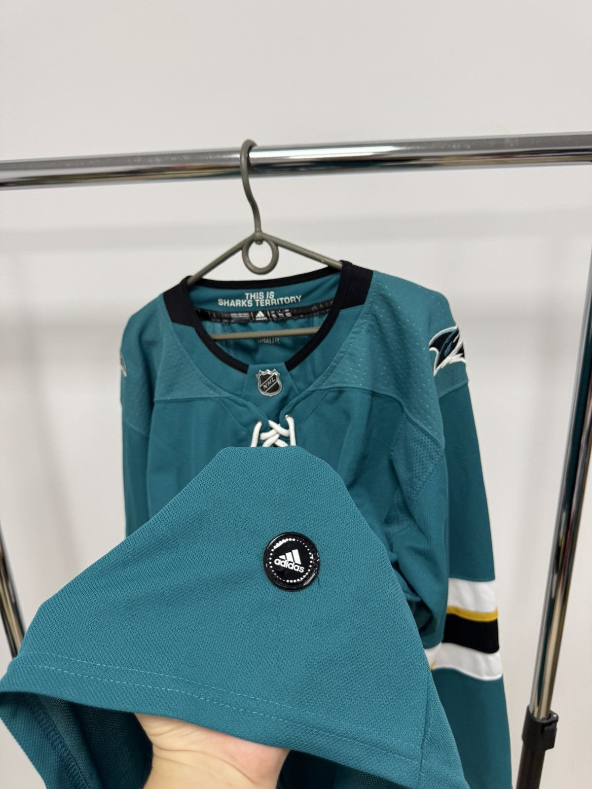 NHL Adidas San Hose Sharks NHL Home Jersey Hockey Men Size XXL Size US XXL / EU 58 / 5 - 6 Thumbnail