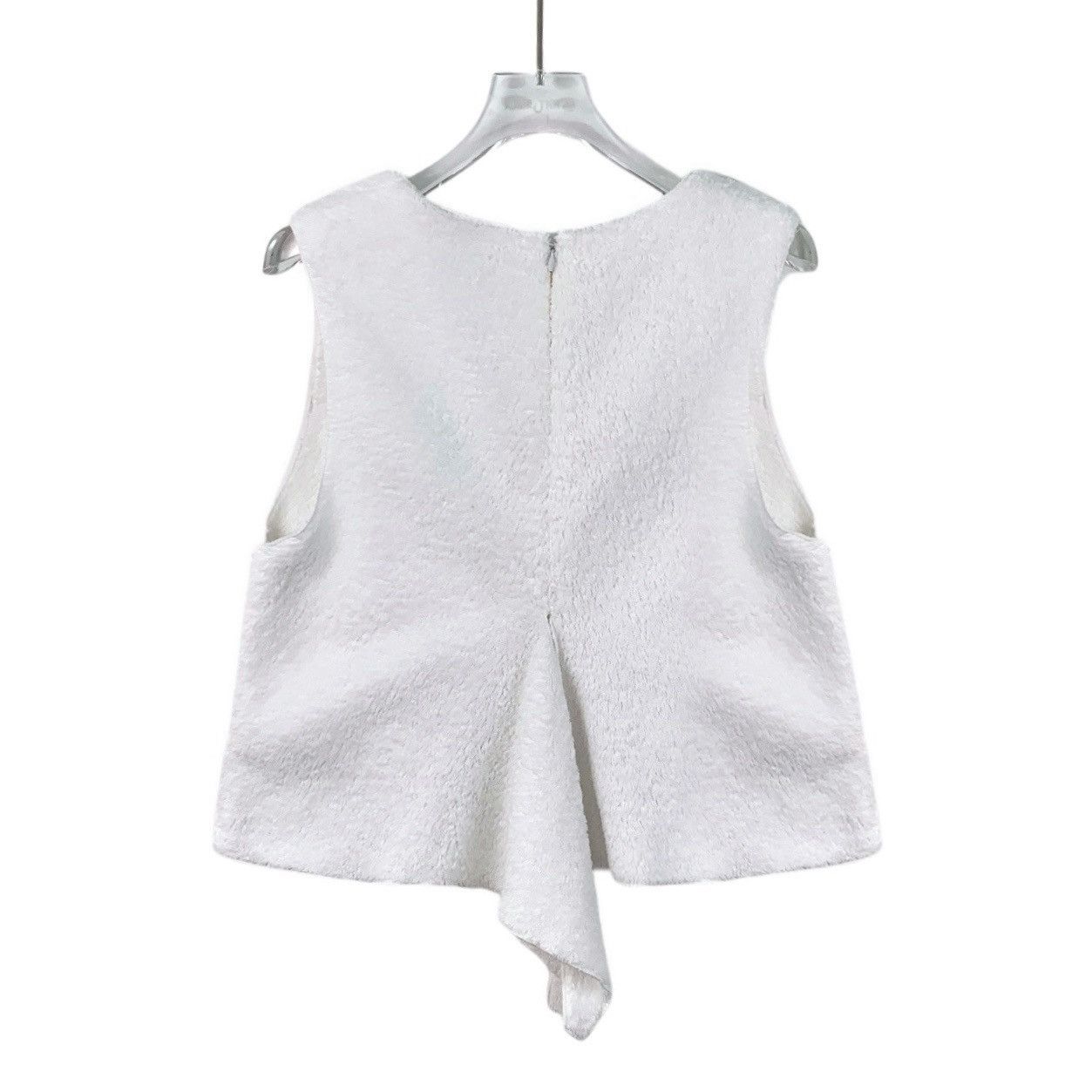 Chanel Chanel White Logo Embroidered Sleeveless Towel Vest K26WX Size S / US 4 / IT 40 - 2 Thumbnail