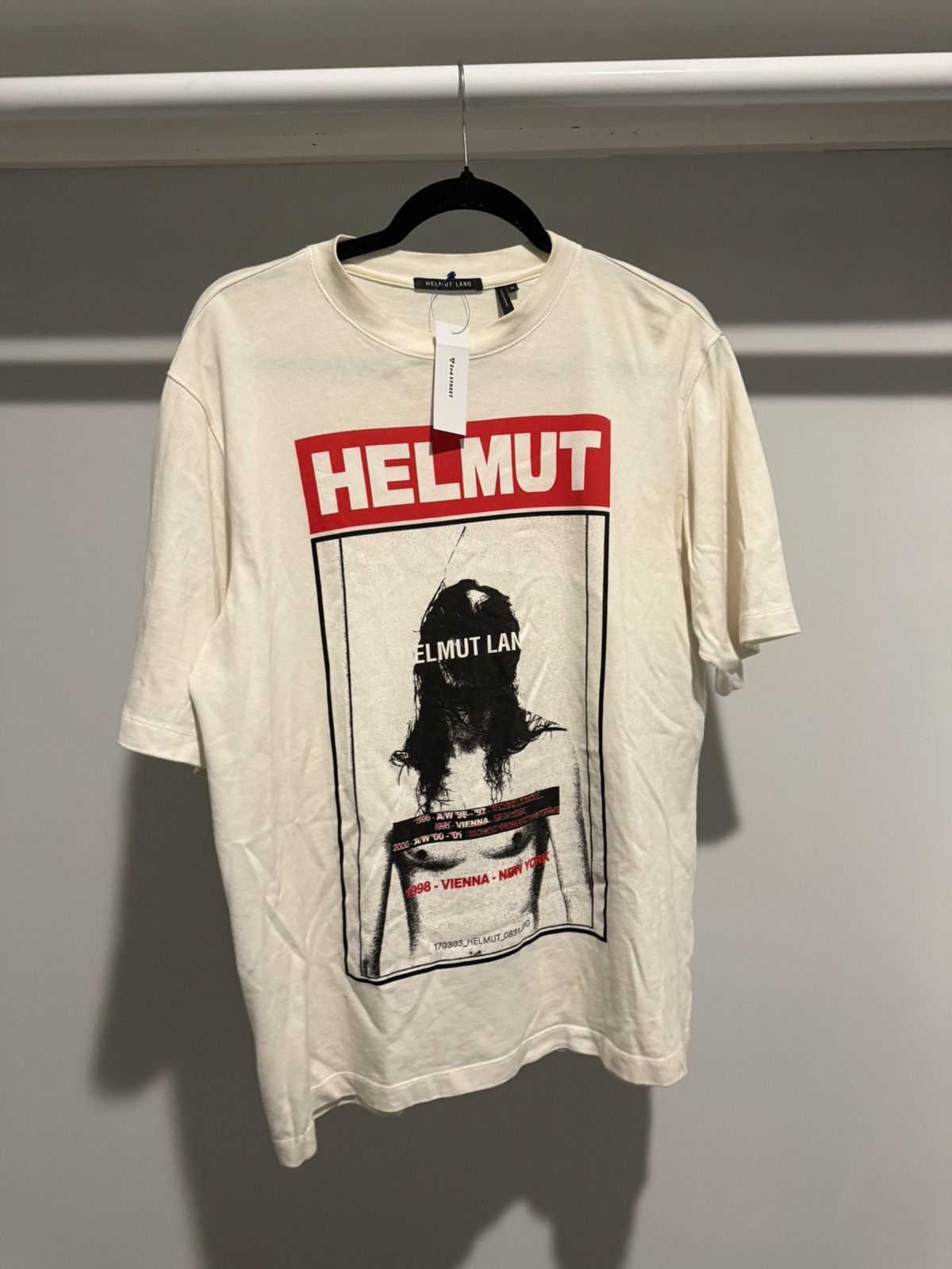Helmut Lang Helmut Lang White Hans Tall Tee Size US M / EU 48-50 / 2 - 3 Thumbnail