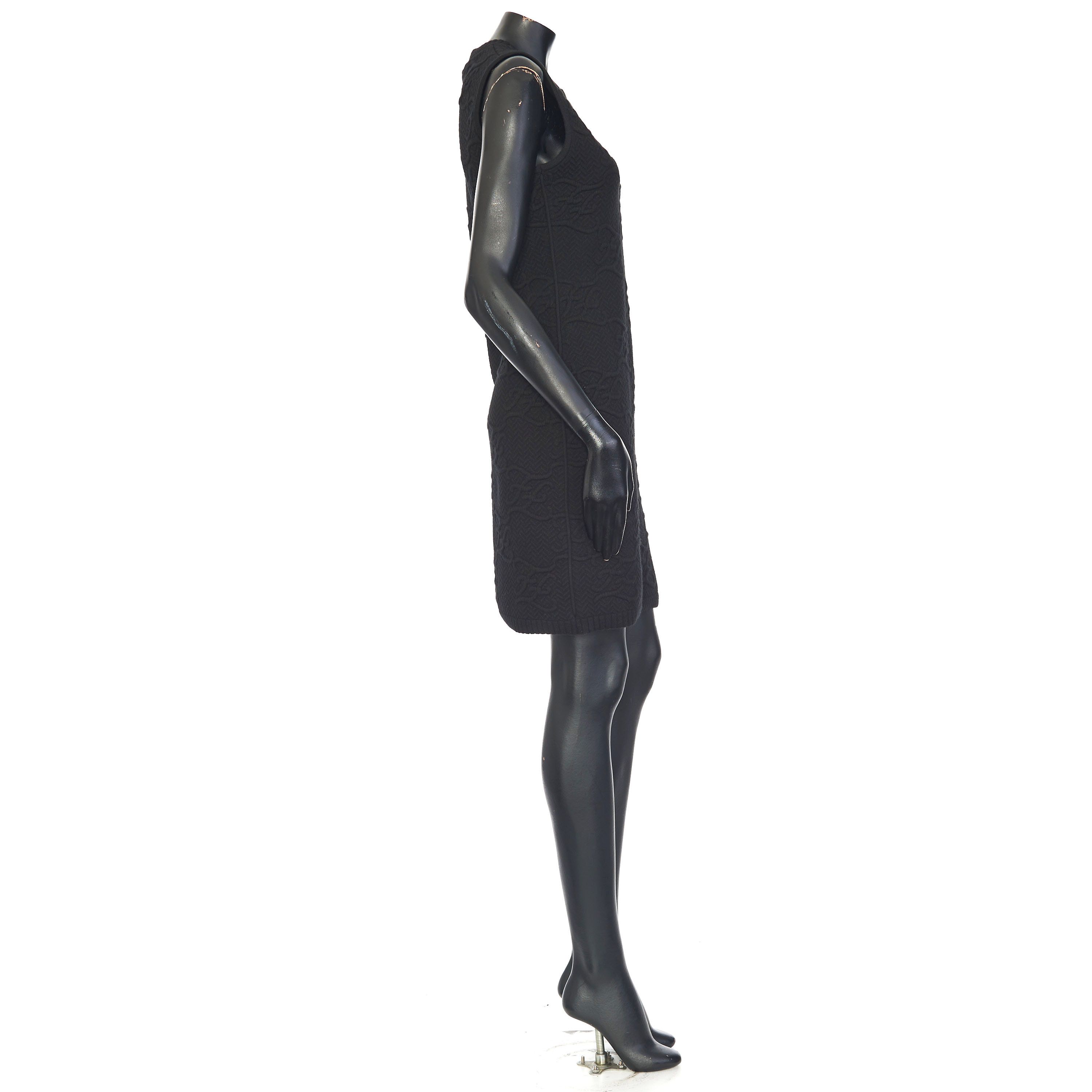 Fendi Black Sleeveless Dress With FF Karligraphy Motif Size S / US 4 / IT 40 - 4 Thumbnail