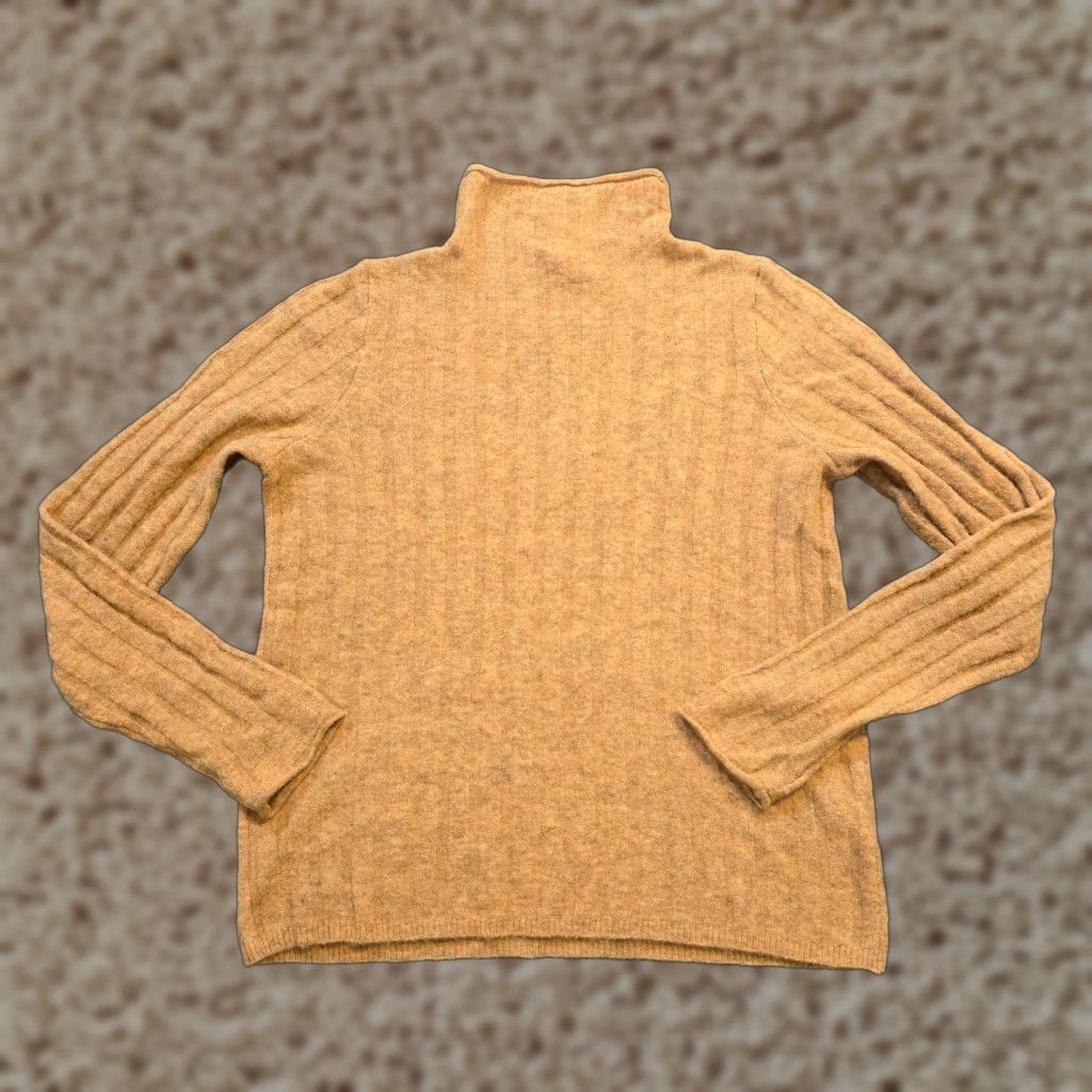 Madewell Madewell Sweater Womens Medium Brown Orange Merino Wool Alpaca Ribbed Knit Pullover Size M / US 6-8 / IT 42-44 - 1 Thumbnail