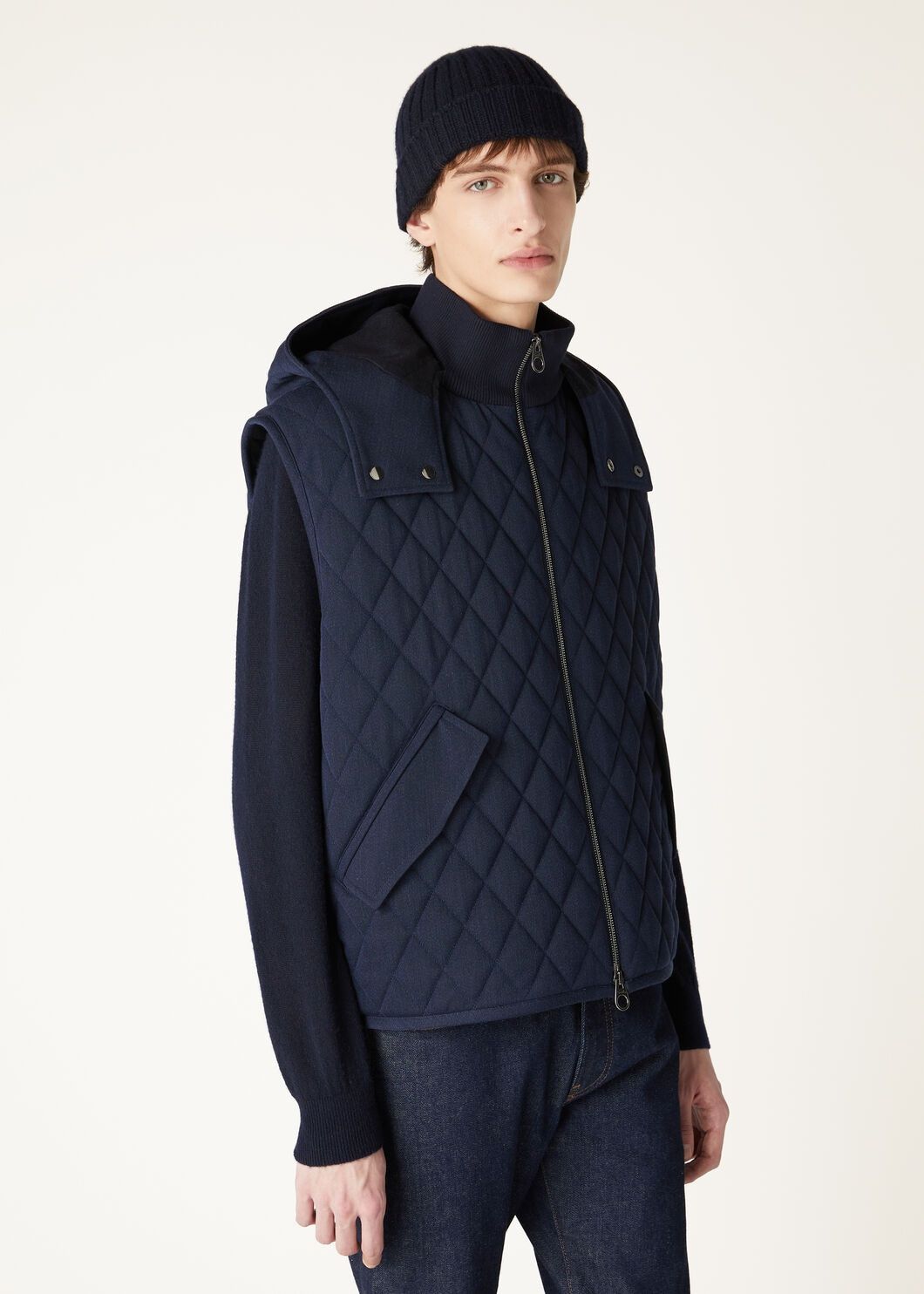 Loro Piana o1srvl11e1025 FAO3094 Lindon Vest in Blue Size US M / EU 48-50 / 2 - 4 Thumbnail