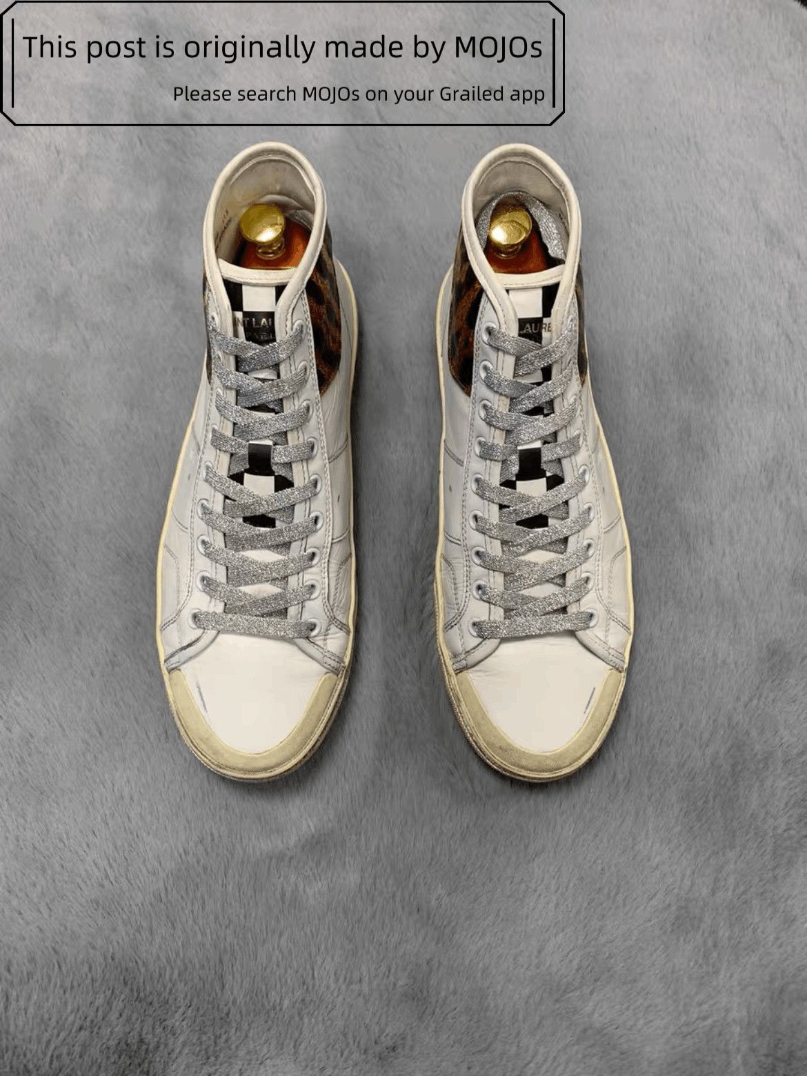 Sz 41.5 Saint Laurent Paris 16SS Leopart Joint Hi-top mojos1