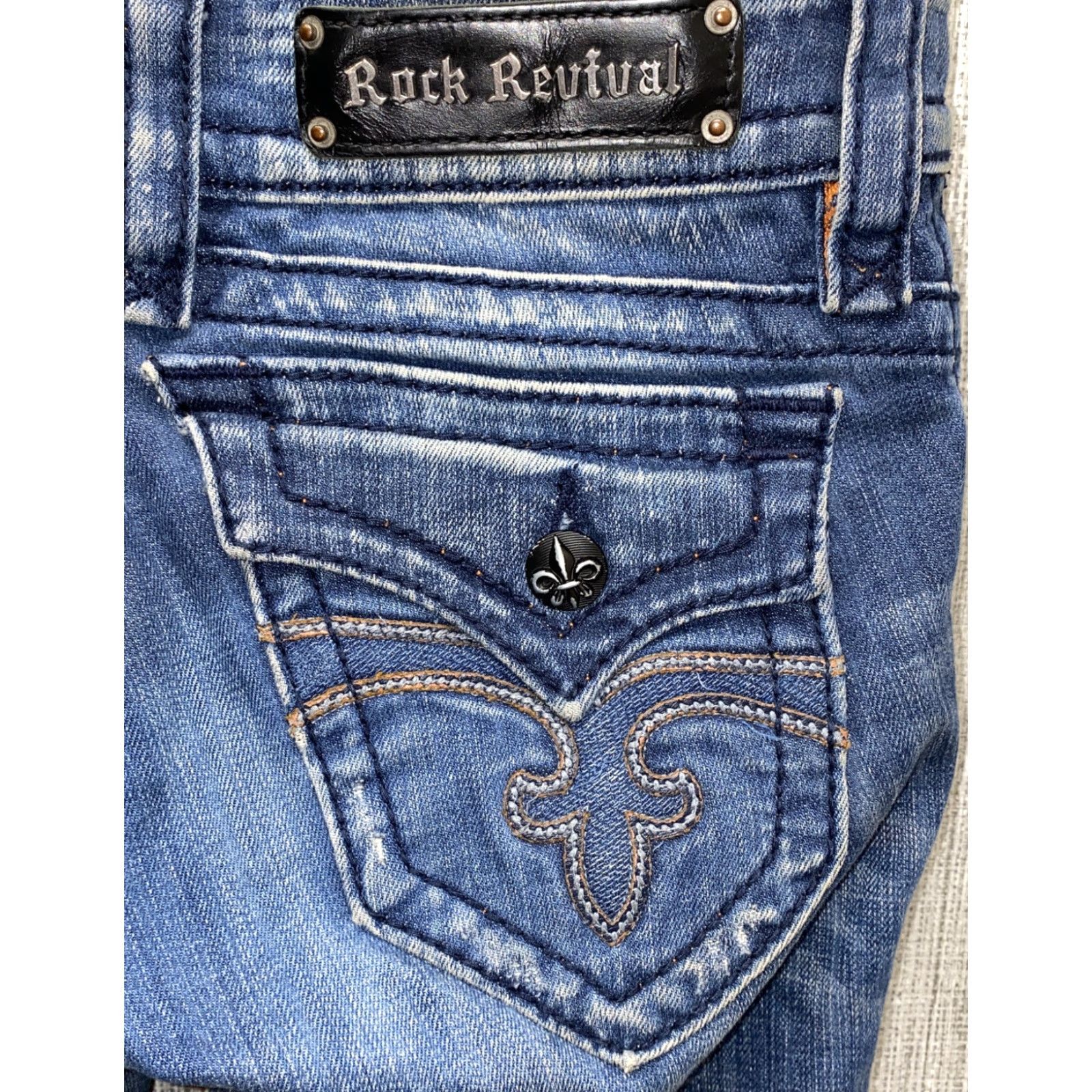 Vintage Rock Revival Jeans Bootcut Womens 27x34 Blue JEN Bootcut Regular Size 27 Womens Size 27" / US 4 / IT 40 - 5 Thumbnail