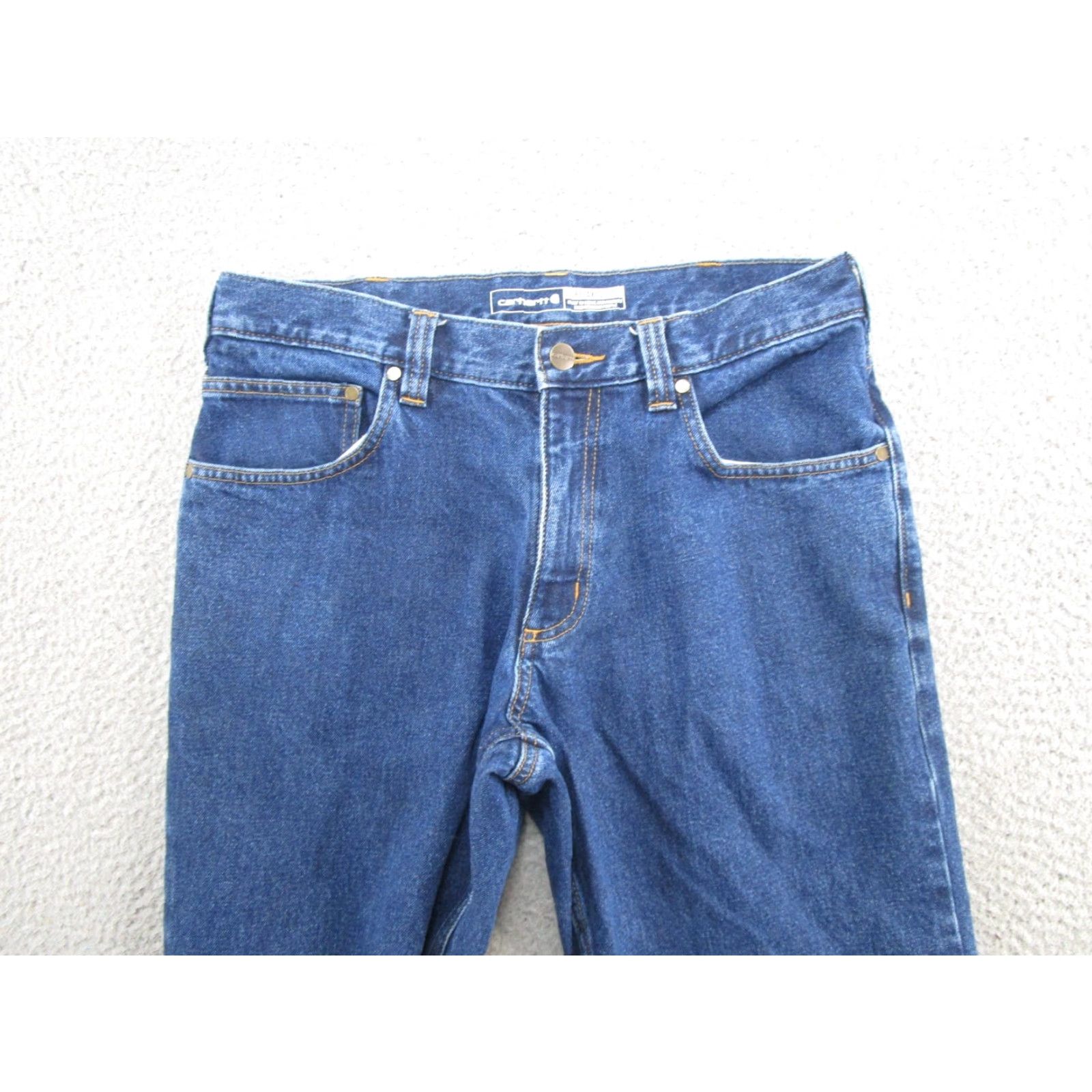 Carhartt Carhartt Relaxed Fit Jeans Mens 32x32 Denim 5-Pocket Blue Straight Workwear BD4943-M Size US 32 / EU 48 - 3 Thumbnail