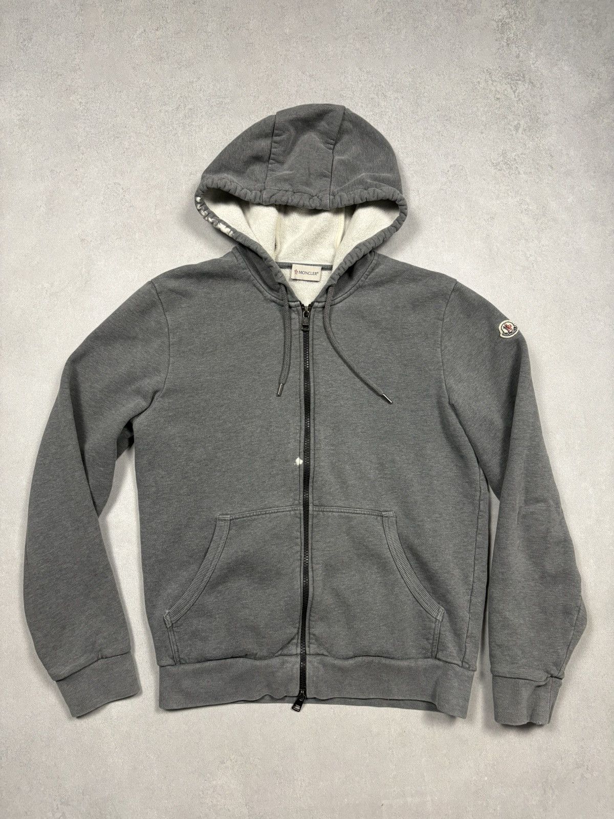 Moncler Moncler Maglia Cardigan Grey Zip Hoodie Fleece Lined Size M Size M / US 6-8 / IT 42-44 - 1 Thumbnail