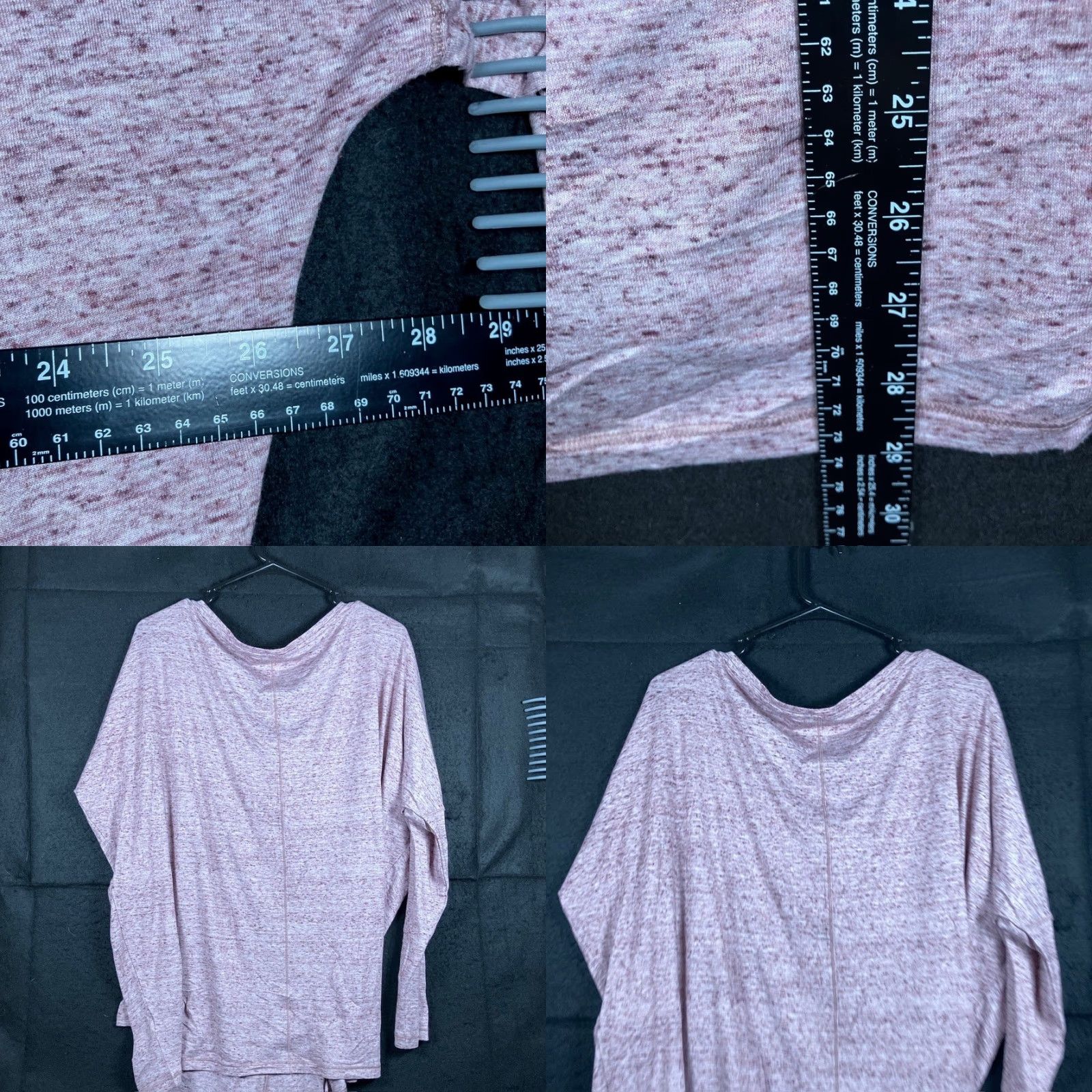 Athleta Athleta Sweater Women's Purple Heathered Cowl Neck Oversized Long Sleeve L Size L / US 10 / IT 46 - 8 Thumbnail
