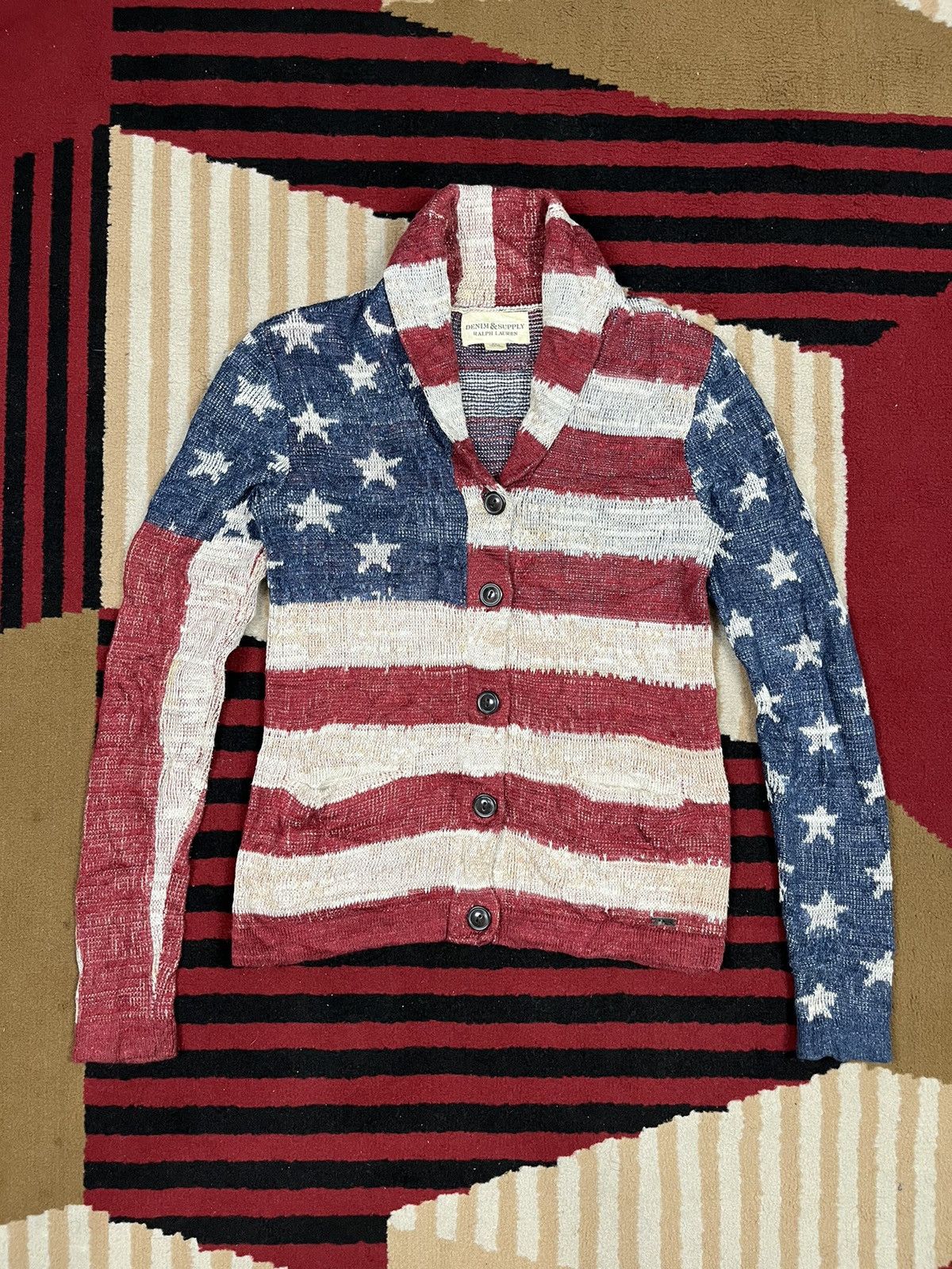 Denim & Supply Ralph Lauren Denim & Supply Ralph Lauren American Flag Knit Size US XS / EU 42 / 0 - 1 Thumbnail