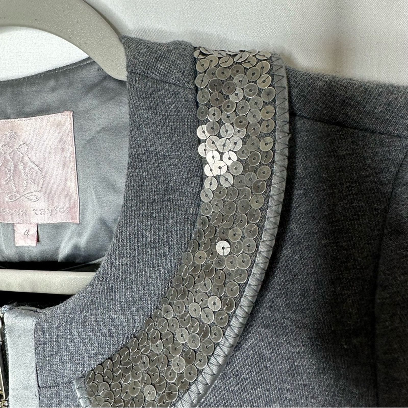Rebecca Taylor REBECCA TAYLOR Vintage Sequined Peter Pan Collar Top/Jacket Size S / US 4 / IT 40 - 3 Thumbnail