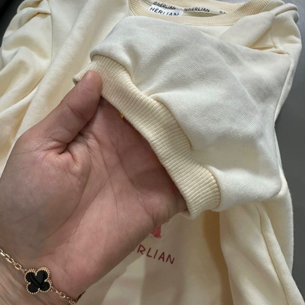 Zara Cream Butter Yellow Little Monster Tshirt Size S / US 4 / IT 40 - 3 Thumbnail