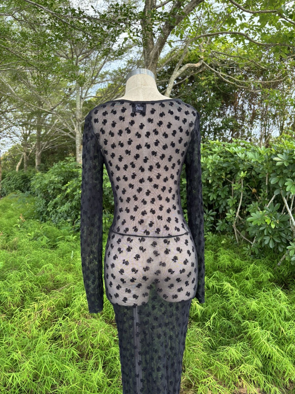 Vintage Black mesh dreas by david darlymple for field Size M / US 6-8 / IT 42-44 - 4 Thumbnail