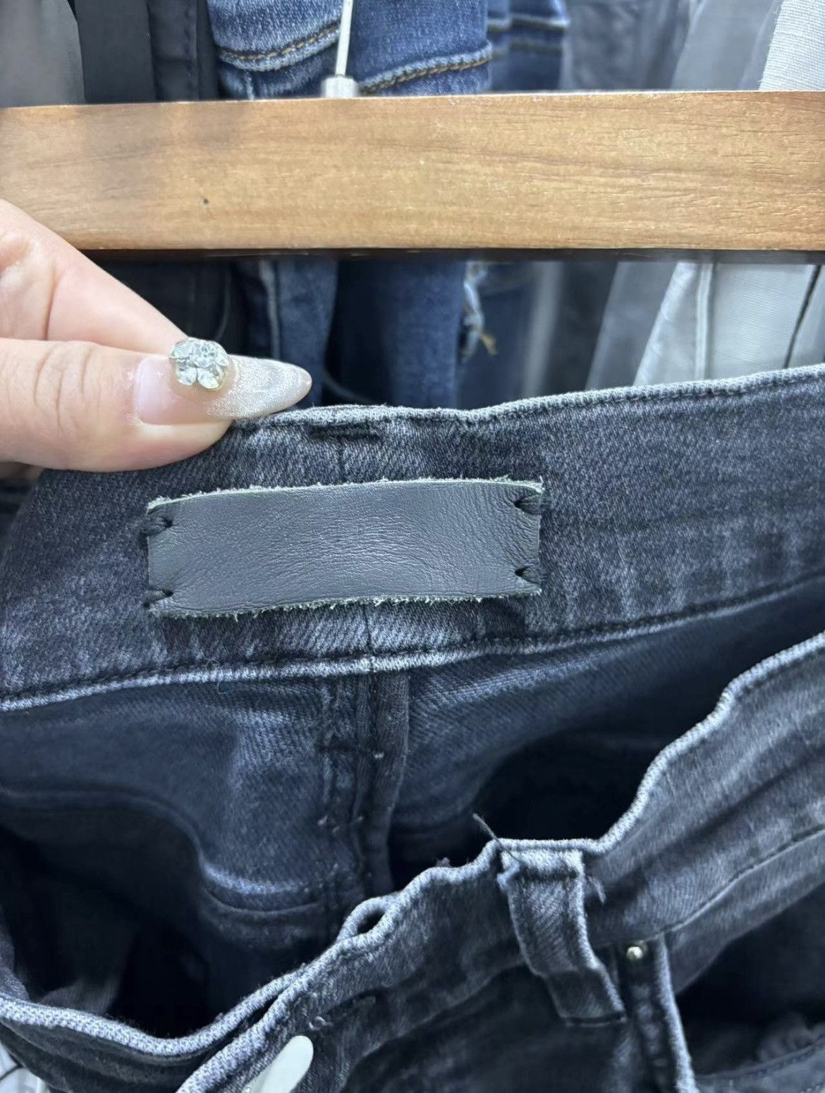 Amiri Amiri mx1 black patchwork jeans in size 29 Size US 29 - 3 Thumbnail