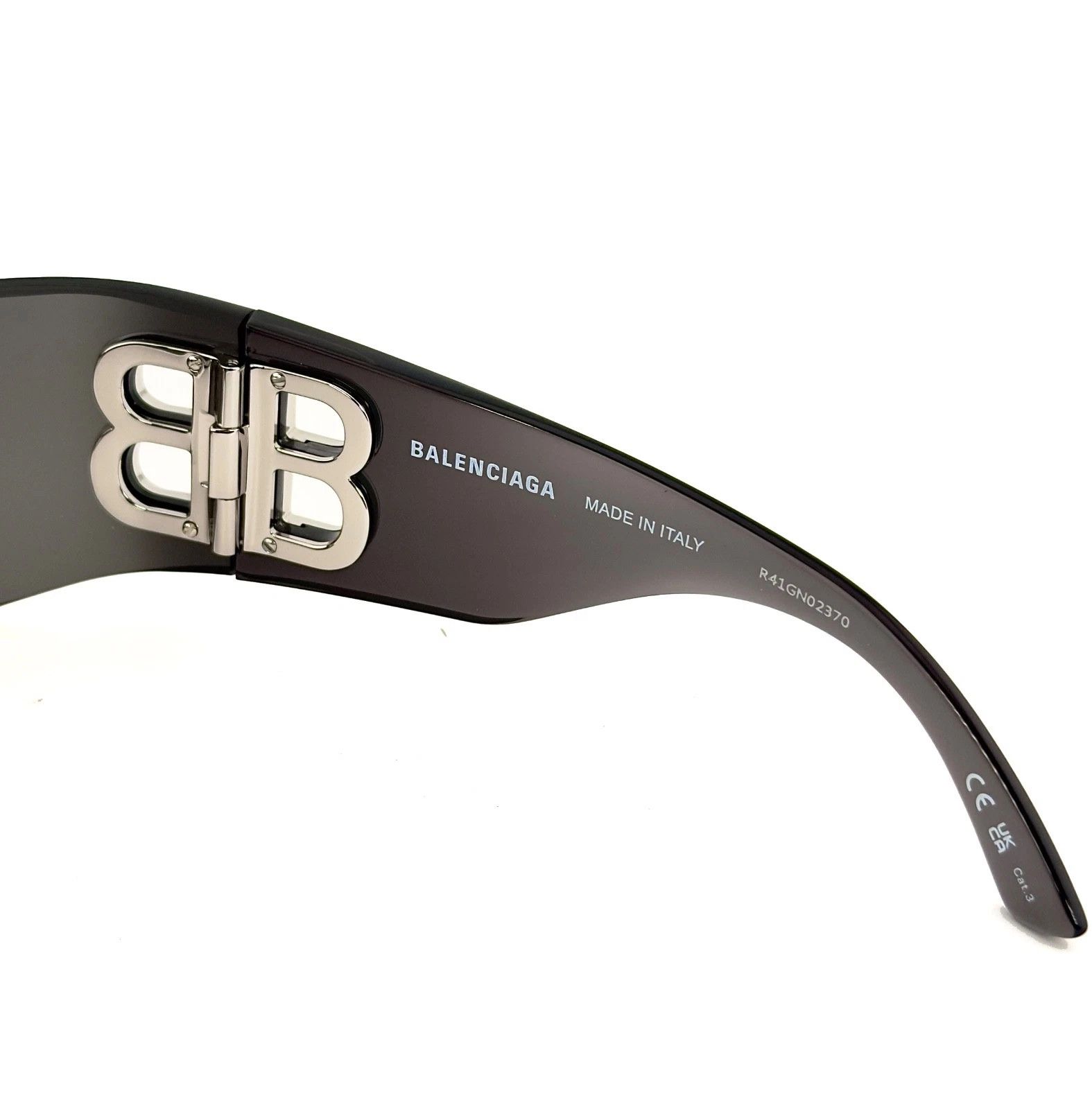 Balenciaga BALENCIAGA BB0359S 0359 BOSSY MASK Wrap Black Sunglasses 005 Size ONE SIZE - 7 Thumbnail