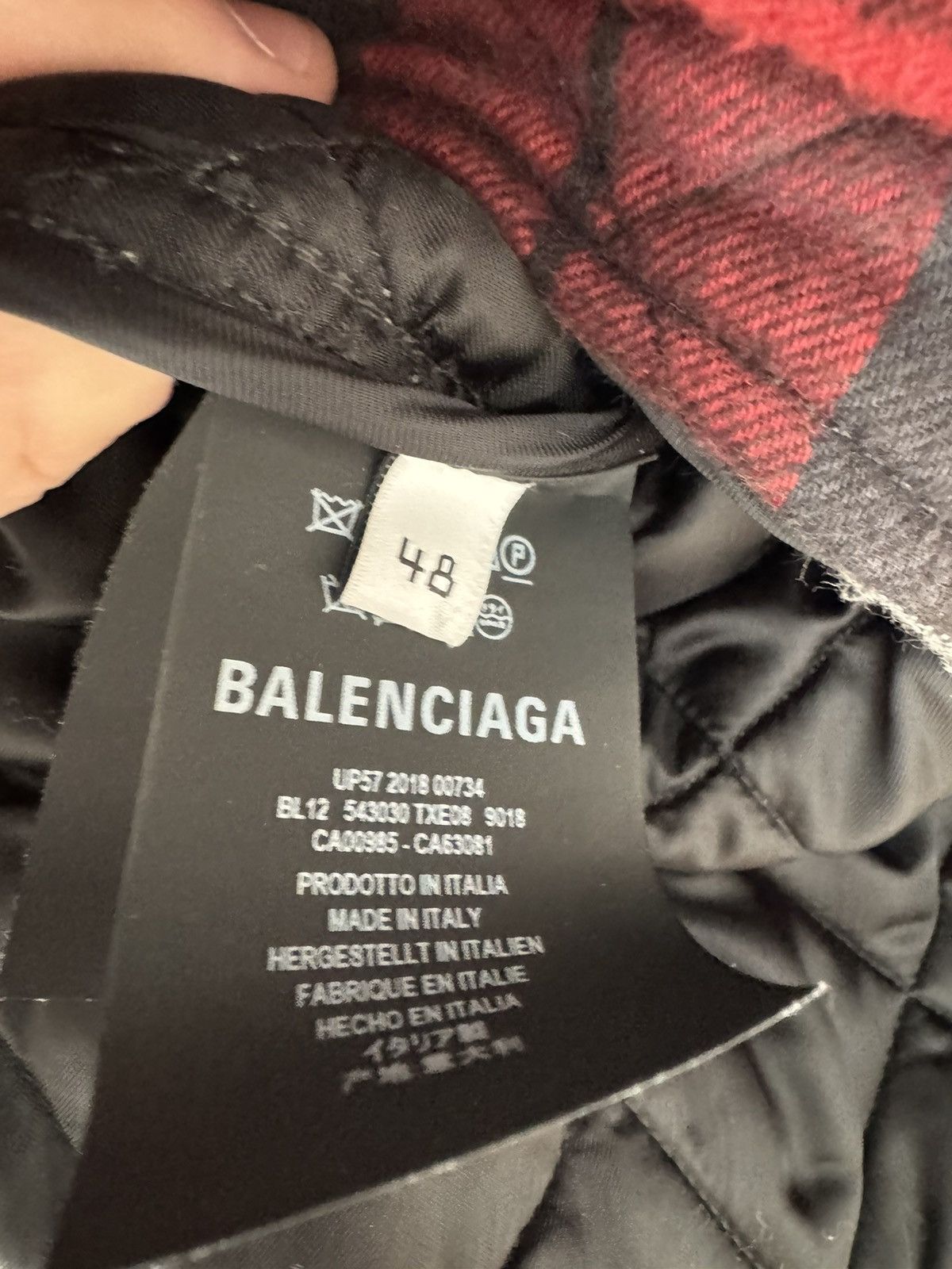 Balenciaga FW 18 Gilet Denim Layer 2 in 1 Plaid Quilted Hood Jacket Size US M / EU 48-50 / 2 - 15 Thumbnail
