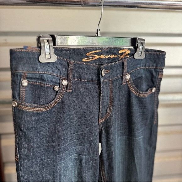 Seven 7 Seven7 For All Man Kind Women’s Indigo Bootcut Jeans Sz 10 Size 28" / US 6 / IT 42 - 4 Thumbnail