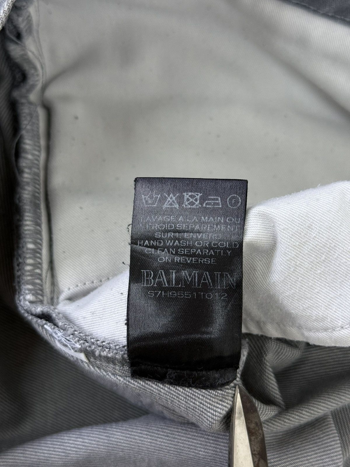 Balmain Balmain Biker Washed Distressed Denim Pants Size US 31 - 12 Thumbnail