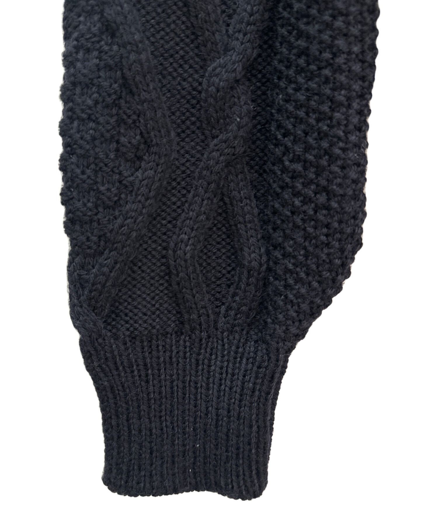Maison Margiela Maison Margiela Irish Fisherman Low Gauge Cable Knit Navy M Size US M / EU 48-50 / 2 - 7 Thumbnail