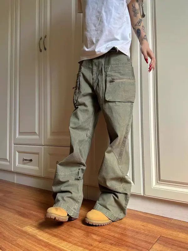 Vintage VIBE Vintage Y2K zip pocket straight leg baggy work trousers Size US 29 - 6 Thumbnail