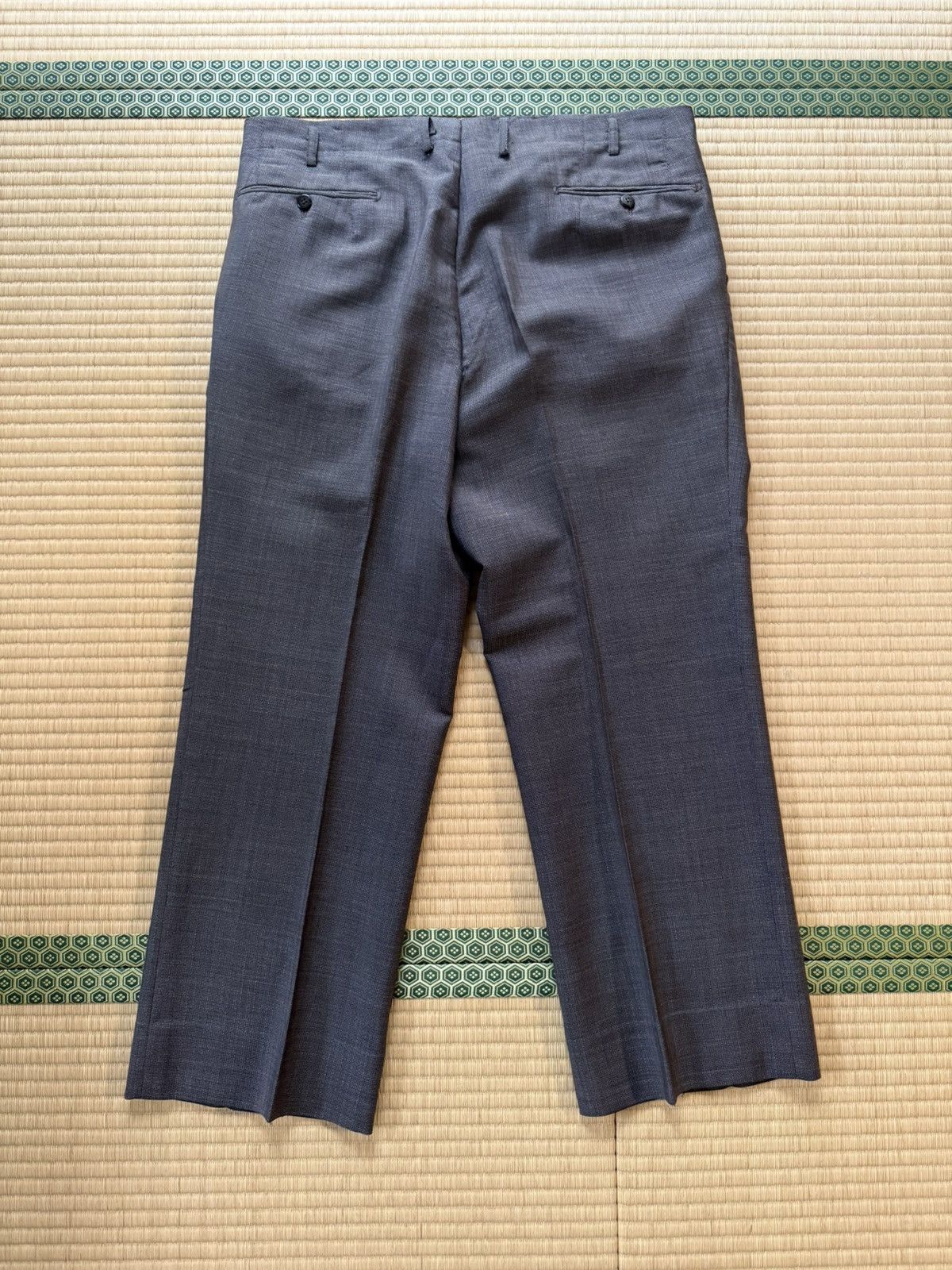 Other Spring&Summer Vintage Japanese Charcoal Blue Wool Slacks Size US 36 / EU 52 - 2 Thumbnail