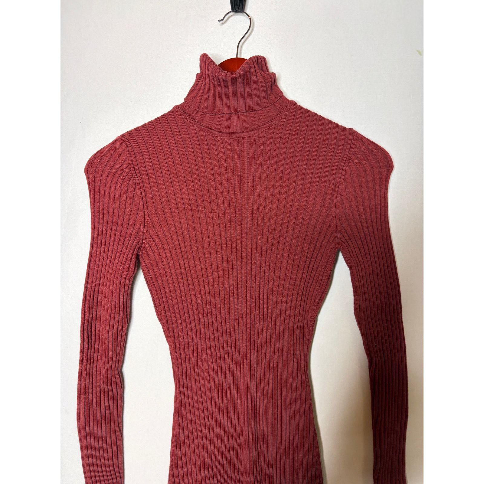 Wolford Wolford Burgundy Red Merino Wool Ribbed Turtleneck Dress XS Size XS / US 0-2 / IT 36-38 - 7 Thumbnail