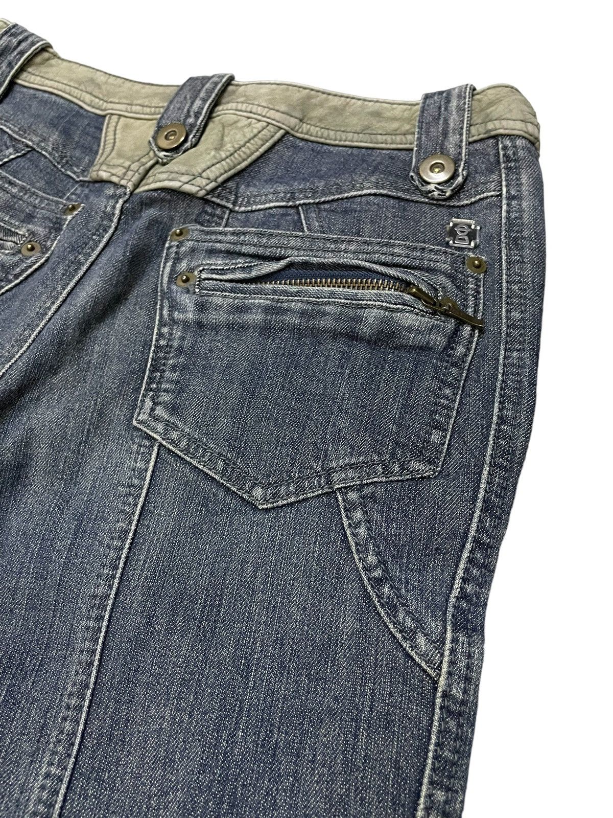 Hysteric Glamour × In The Attic × semanticdesign Studio Picone Asymmetrical Hybrid Flared Jeans Size US 28 / EU 44 - 17 Thumbnail