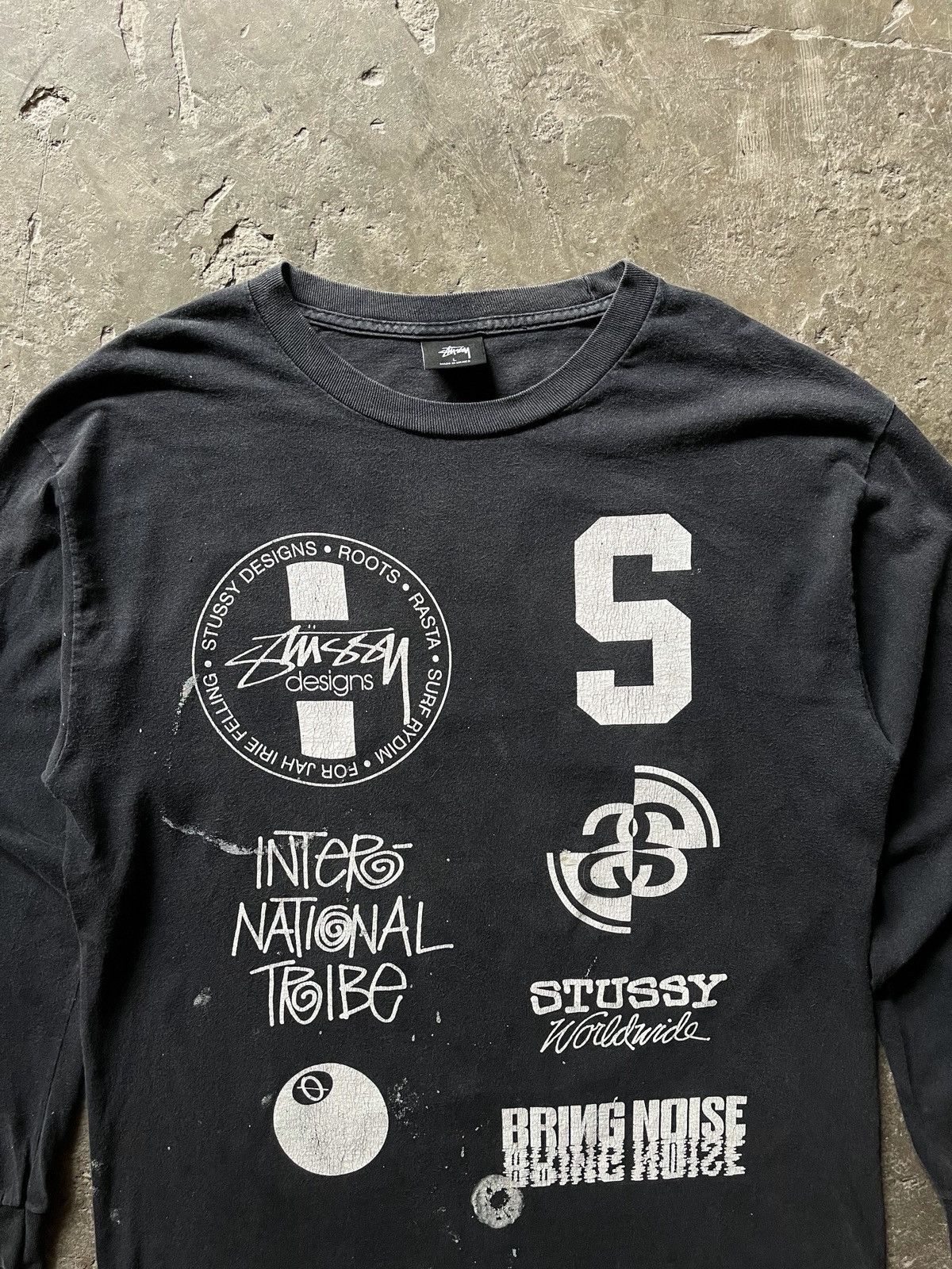Stussy Stussy painted Worldwide tribe long sleeve tee Size US L / EU 52-54 / 3 - 2 Thumbnail