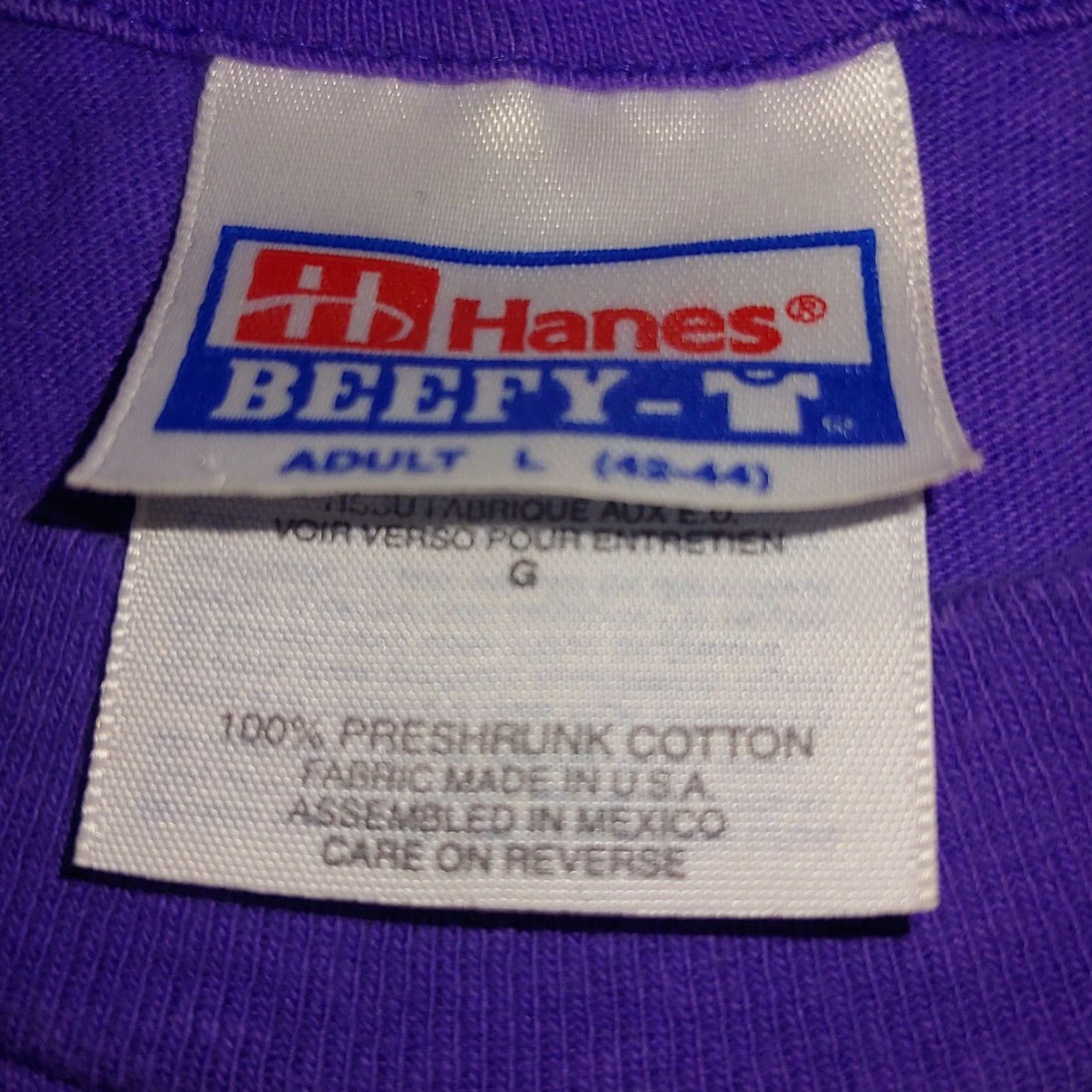 Vintage VINTAGE Augusta Festival Shirt Hanes Beefy T L Purple 100% Cotton Short Sleeve Crew Neck Men Size US L / EU 52-54 / 3 - 4 Thumbnail