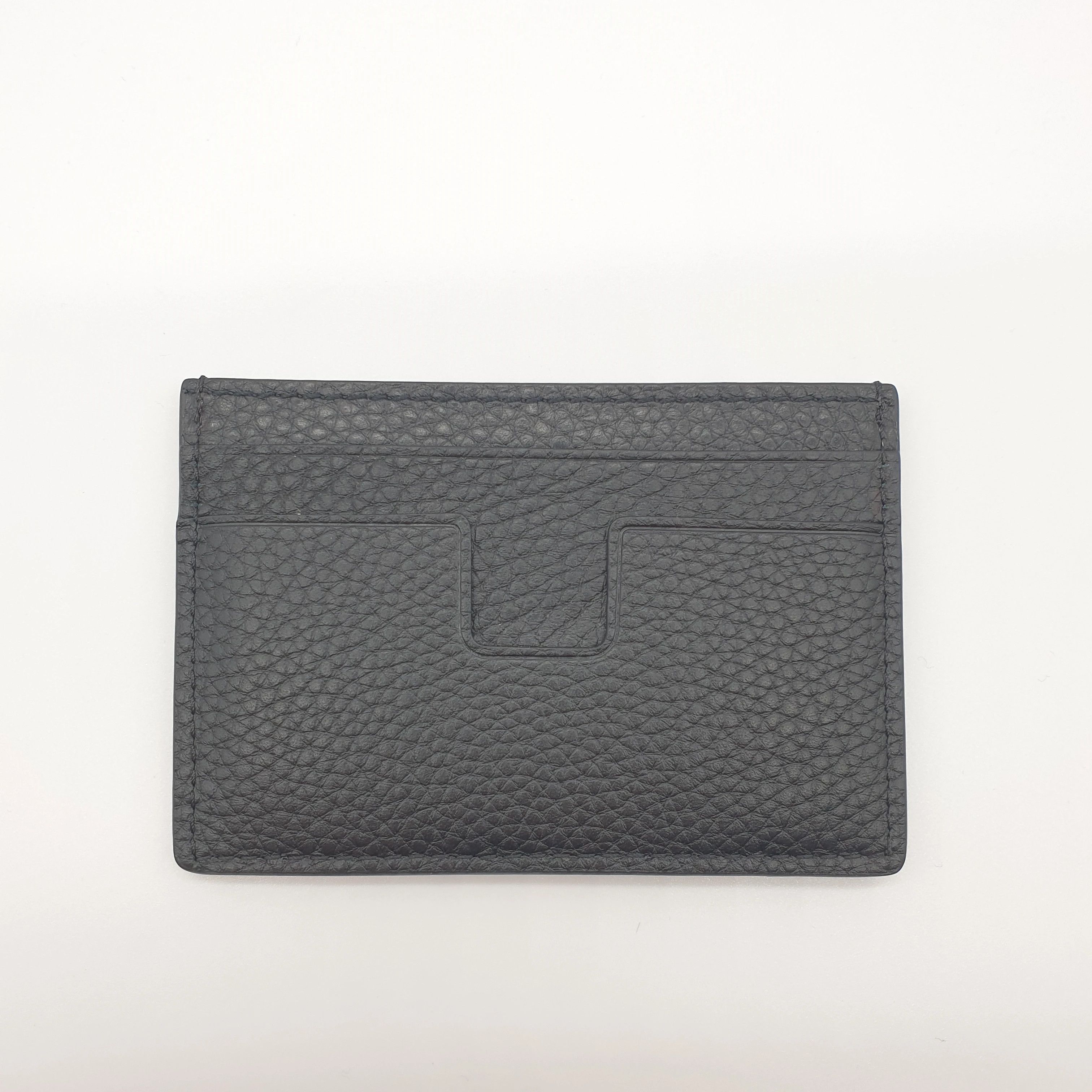 T line black leather wallet cardholder case Amex