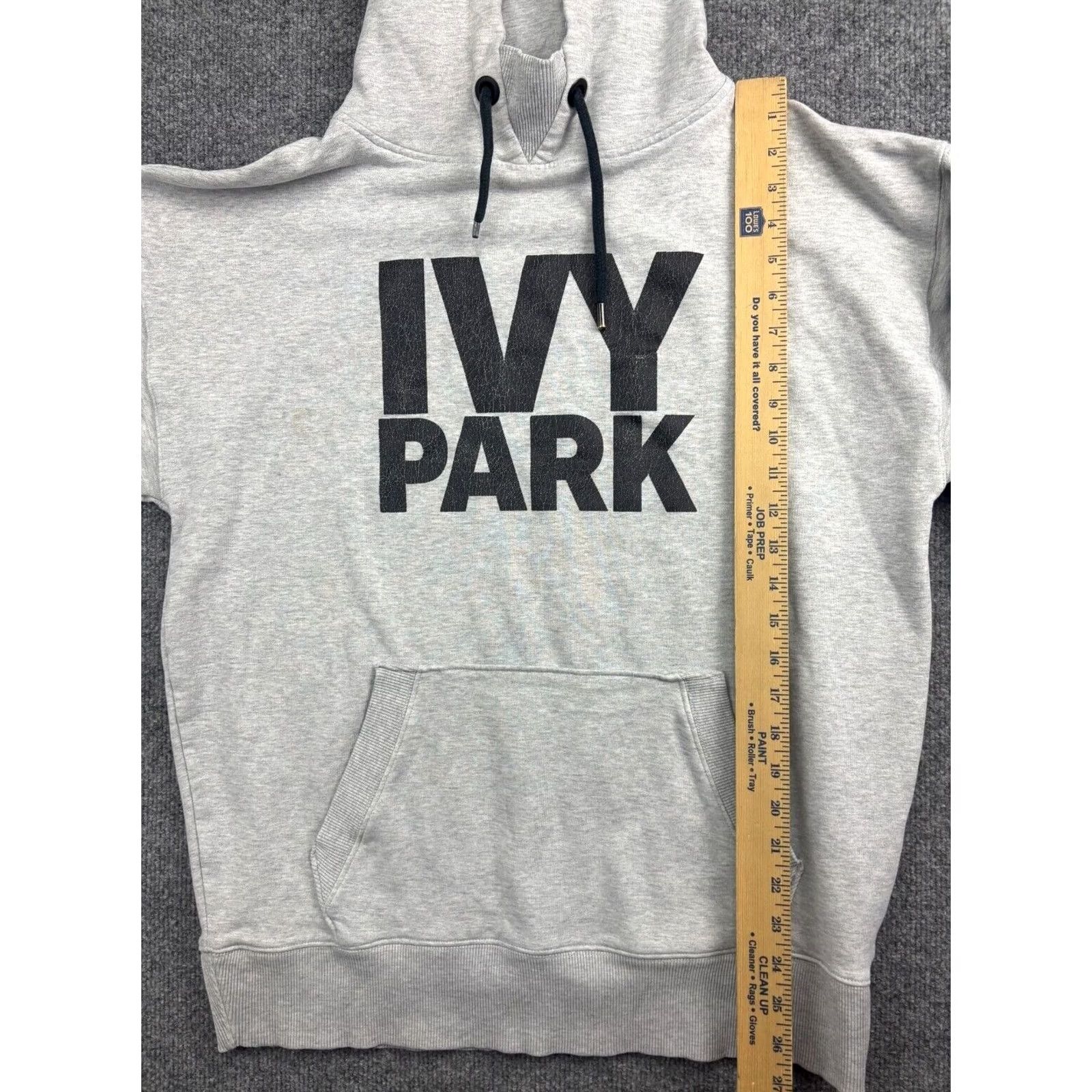 Ivy Park VINTAGE? Ivy Park Adidas Hoodie Women's M Gray Pullover Sweatshirt BIG LOGO Size M / US 6-8 / IT 42-44 - 4 Thumbnail