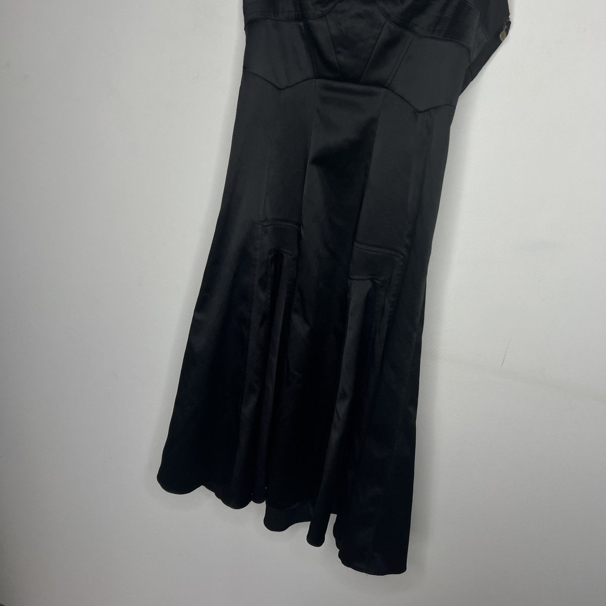 Just Cavalli Just Cavalli Black Satin Mini Dress (S) Coquette Y2k Size S / US 4 / IT 40 - 4 Thumbnail