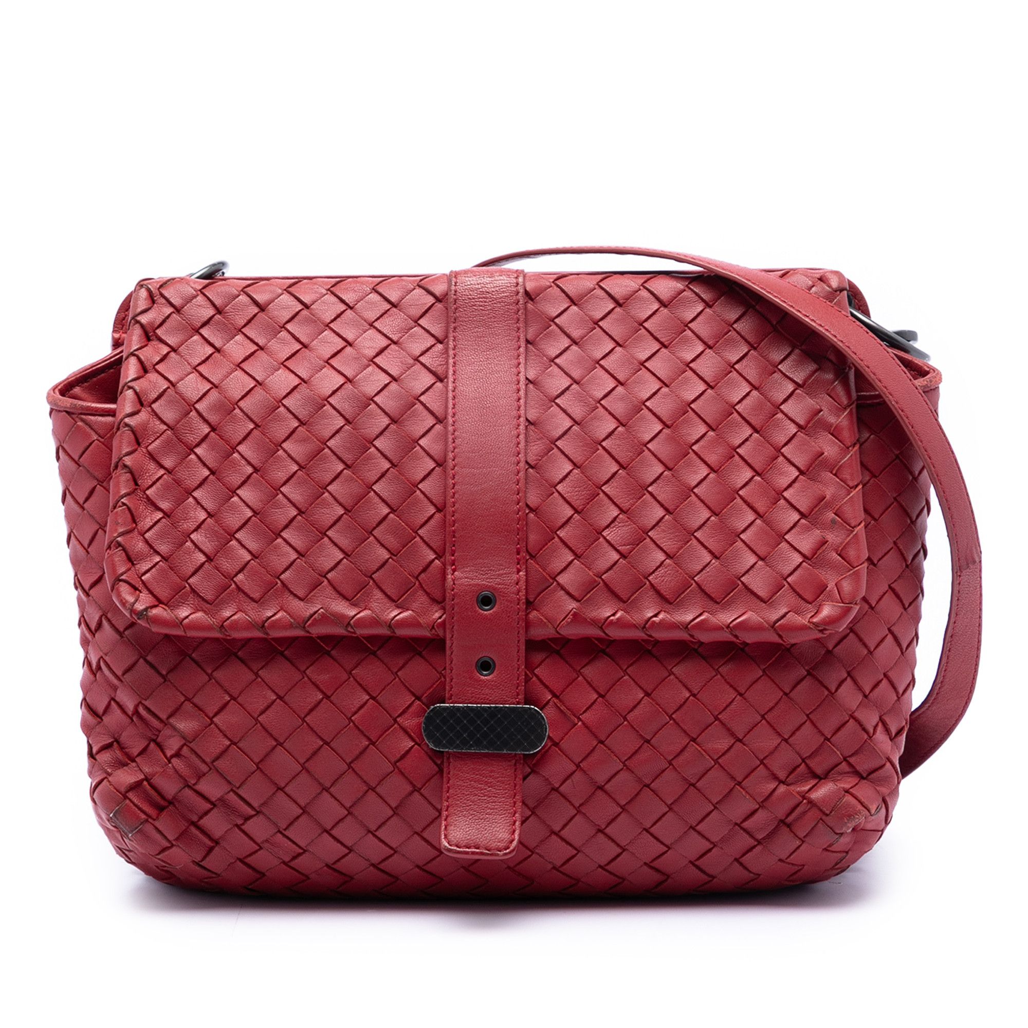 Bottega Veneta Bottega Veneta Nappa Intrecciato Double Sided Flap Messenger Bag Size ONE SIZE - 1 Thumbnail