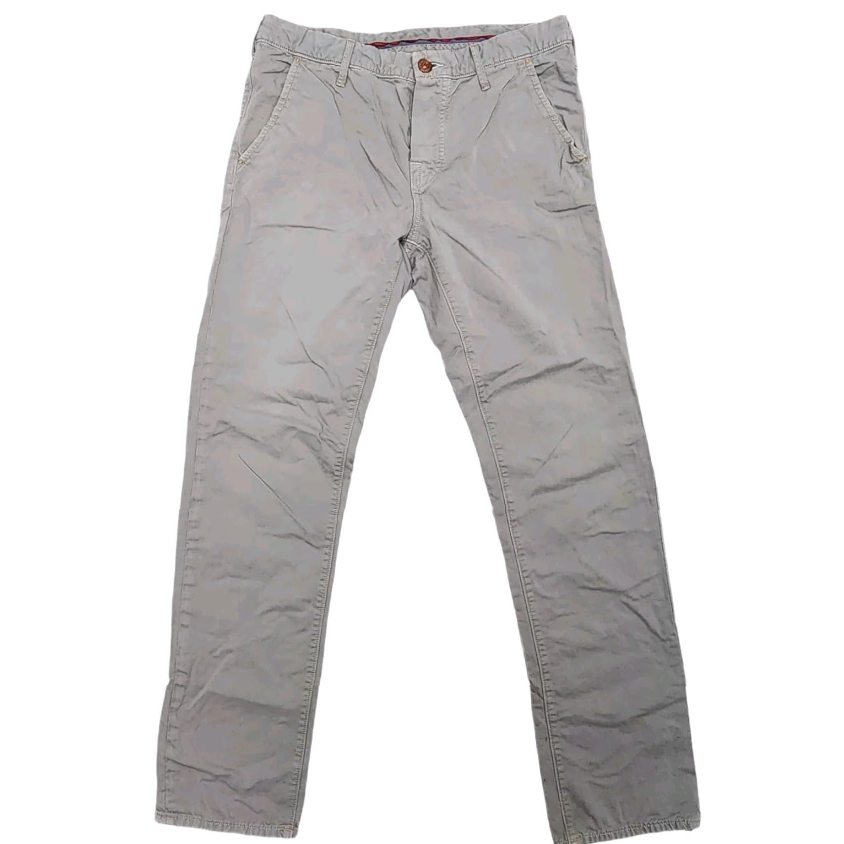 True Religion Rocco Tailored Overdye Twill Jeans Pants Gray Button Fly 33x32 Slim Men