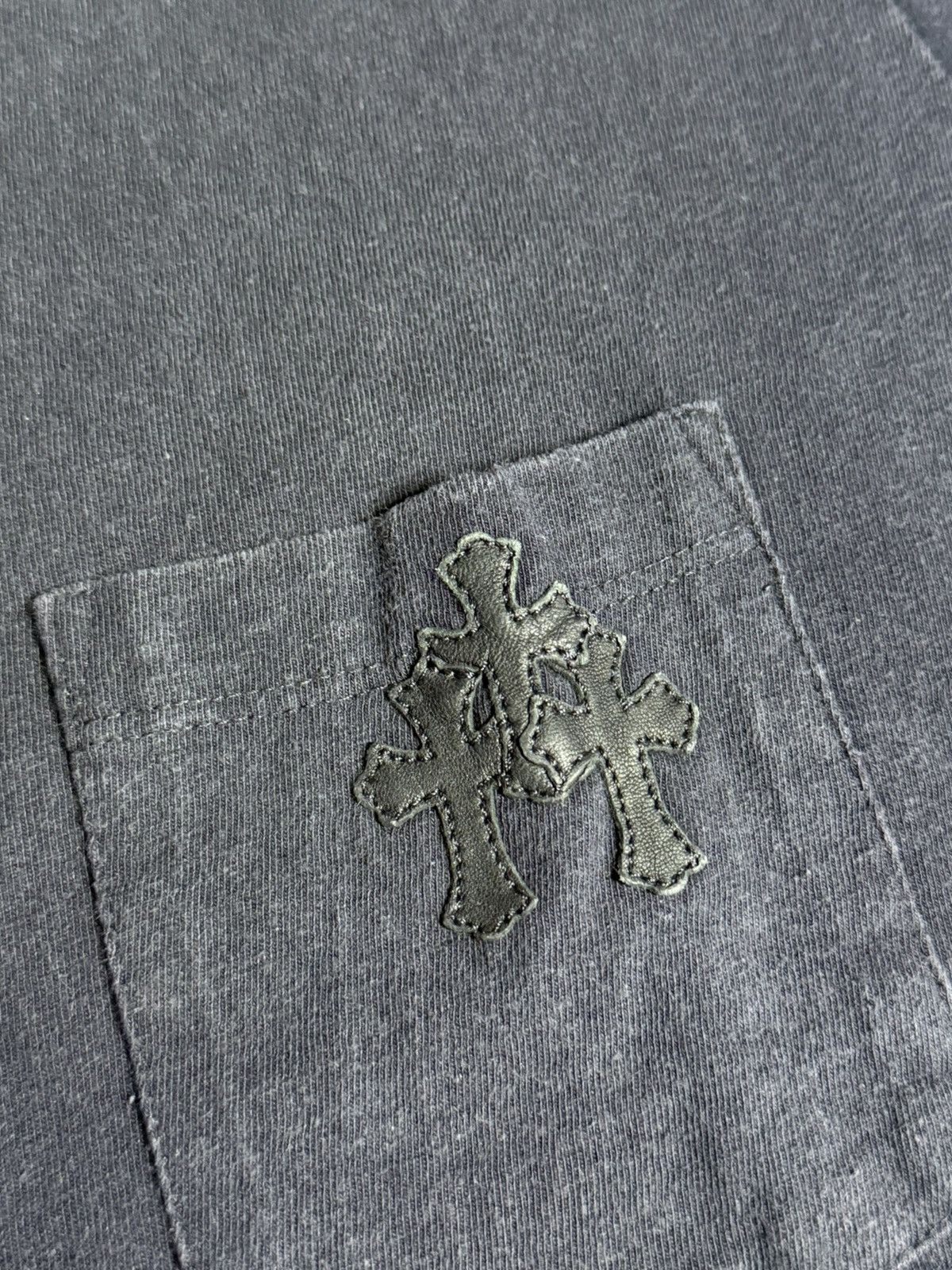 Chrome Hearts Chrome Hearts Leather Cross Patch Pocket Tee Size US L / EU 52-54 / 3 - 6 Thumbnail
