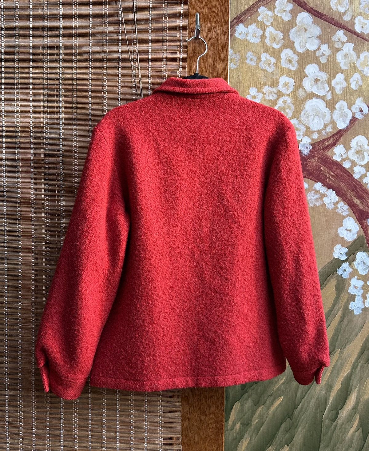 Vintage 70s-60s Cambrian Traditional Welsh Tweed Red Zip Wool Jacket Size US M / EU 48-50 / 2 - 2 Thumbnail