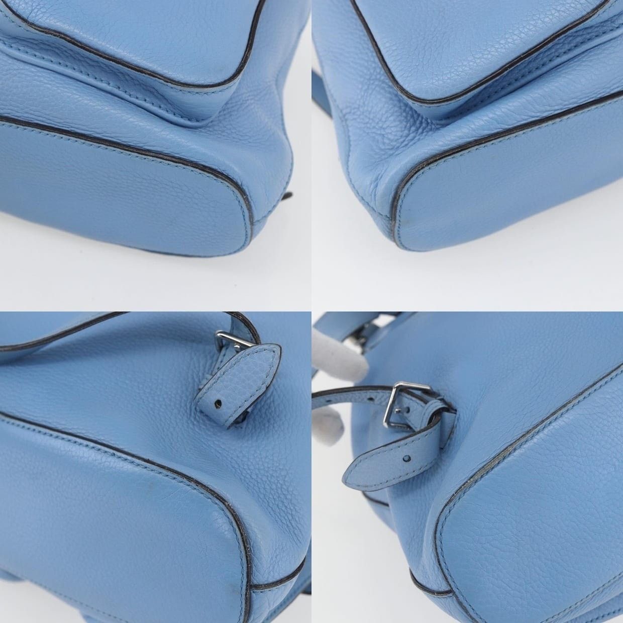 Gucci Gucci Bamboo Leather Backpack Light Blue Size ONE SIZE - 12 Thumbnail