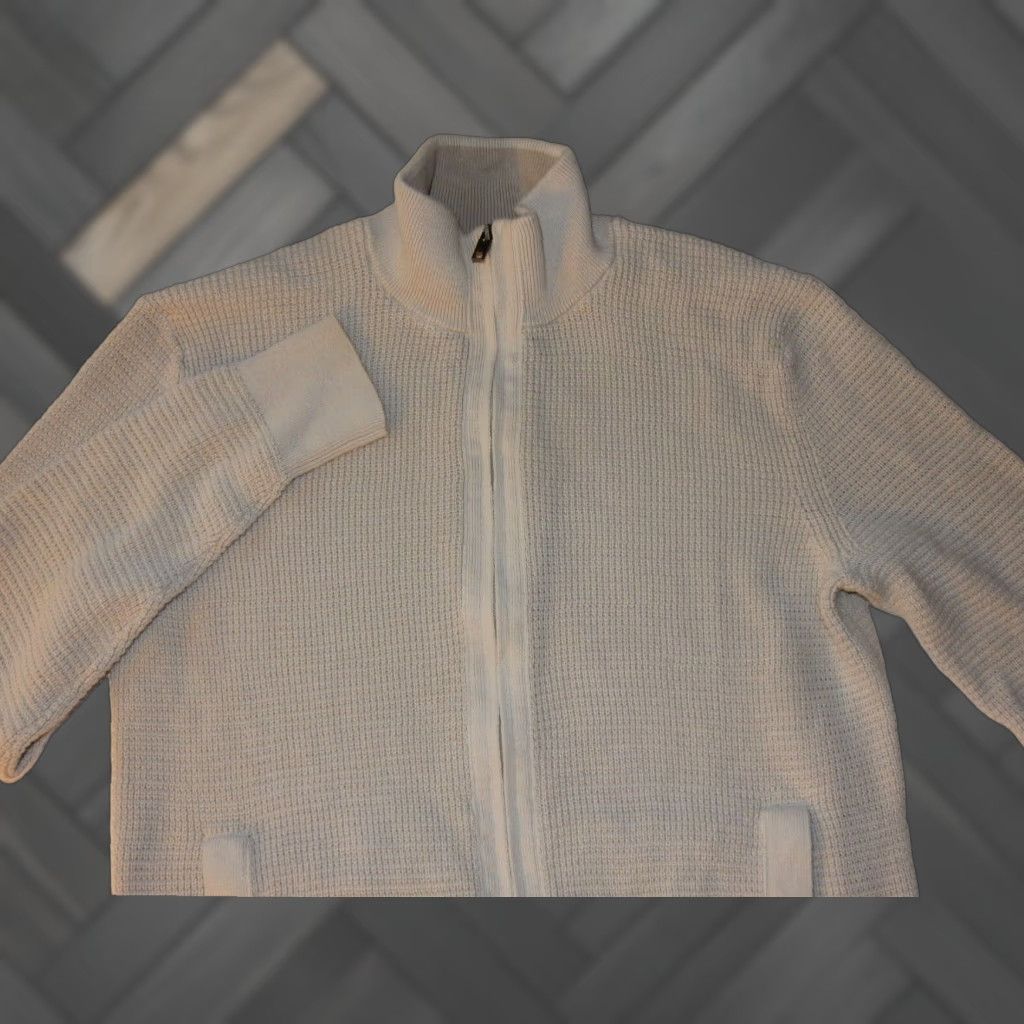 Banana Republic VINTAGE Banana Republic Mens Bomber Jacket Ivory L Size US L / EU 52-54 / 3 - 1 Thumbnail