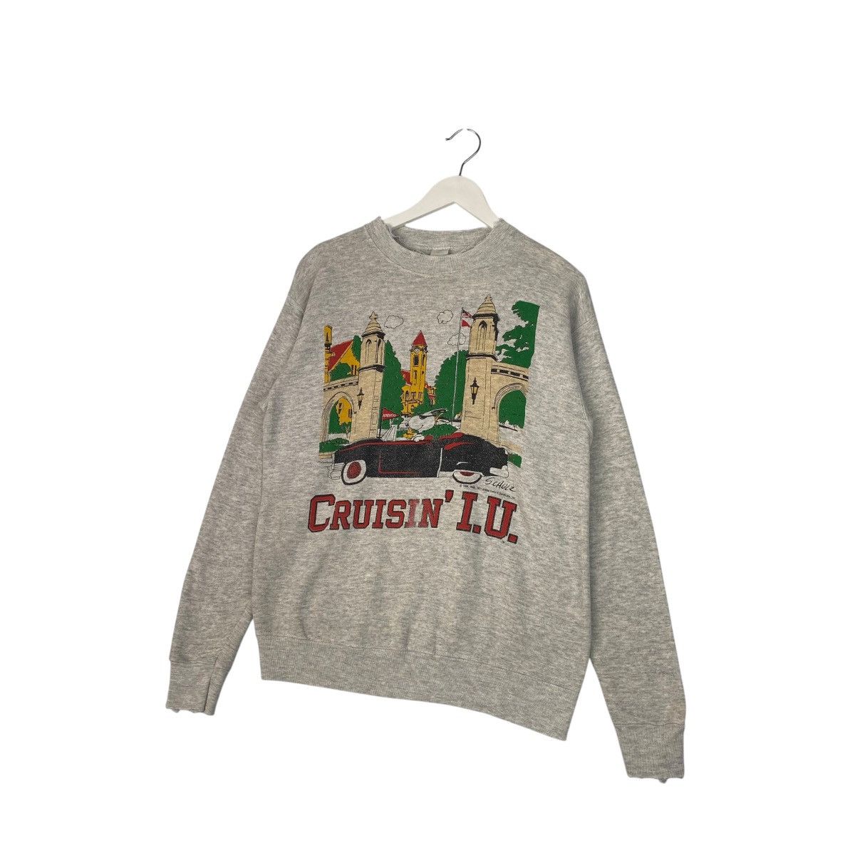 Designer × Vintage Vintage Cruisin’Lu Hoodie Embroidered Sweatshirt Gray Size US L / EU 52-54 / 3 - 2 Thumbnail