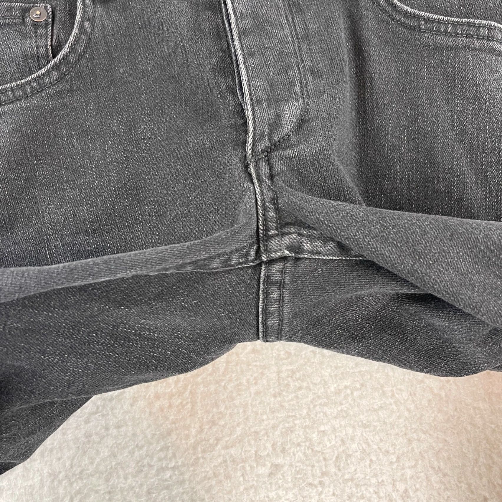 Rag & Bone rag & bone Fit 2 Slim Jeans Womens Mid-Rise 29 Black Denim Jeans - Rag & Bone Slim Leg 2 Size 29" - 6 Thumbnail