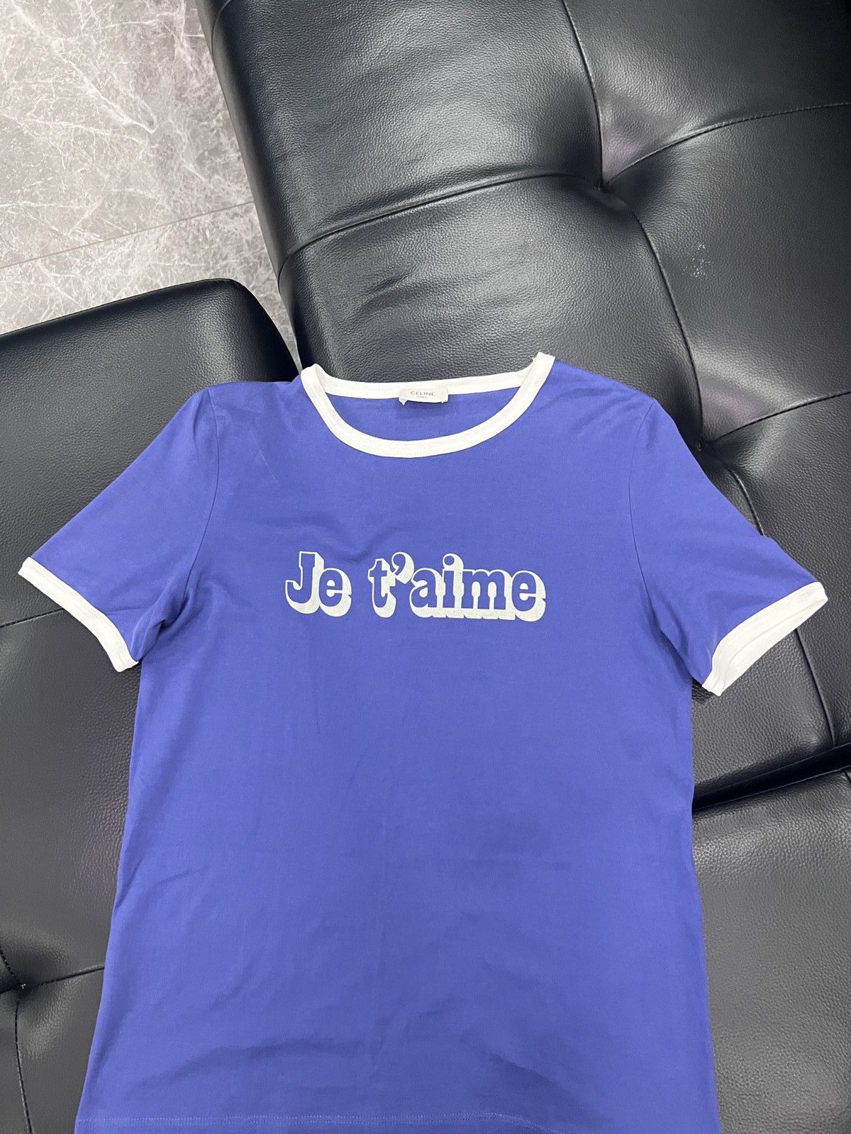 Celine Celine “Je t’aime” Colorblock T-Shirt Size M / US 6-8 / IT 42-44 - 3 Thumbnail