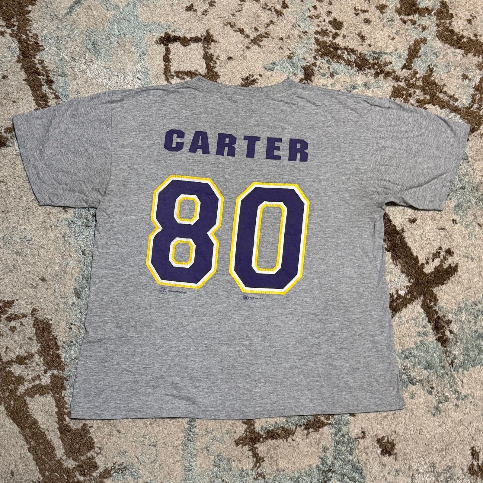 NFL Vintage 1998 Minnesota Vikings Cris Carter Shirt XL #80 NFL Size US XL / EU 56 / 4 - 2 Thumbnail