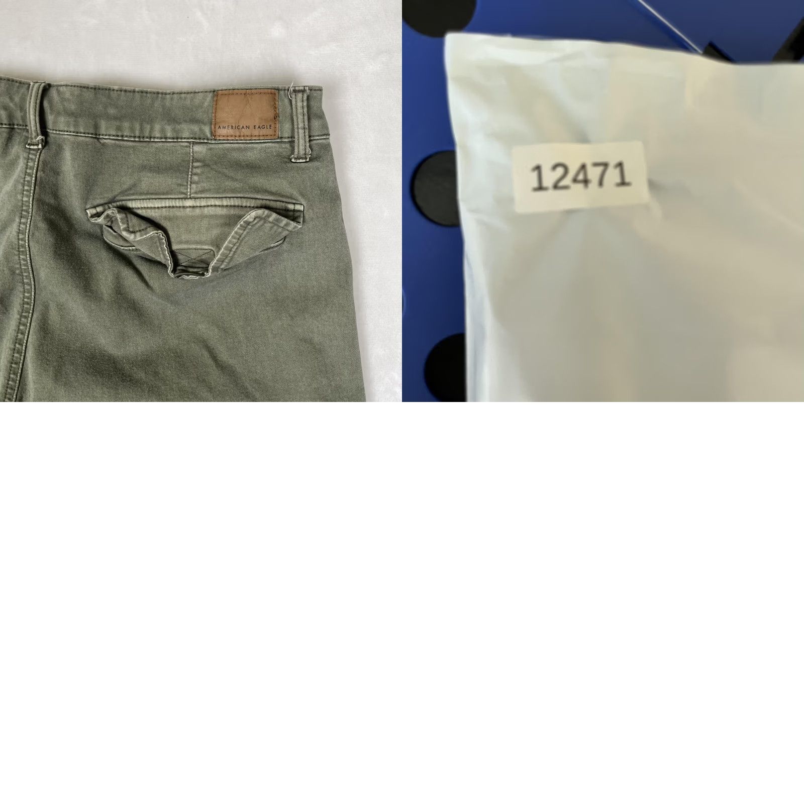 American Eagle Outfitters American Eagle Outfitters Cargo Pants Womens 00 Green Baggy Wide Leg Stretch Twill Pockets Logo Relaxed Casual Size 24" / US 00 / IT 34 - 10 Thumbnail