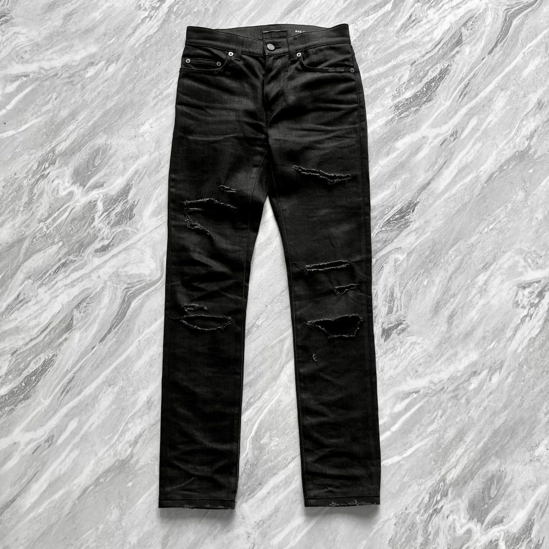 Saint Laurent Paris Saint Laurent 16SS Distressed Black Jeans Size US 27 - 1 Thumbnail
