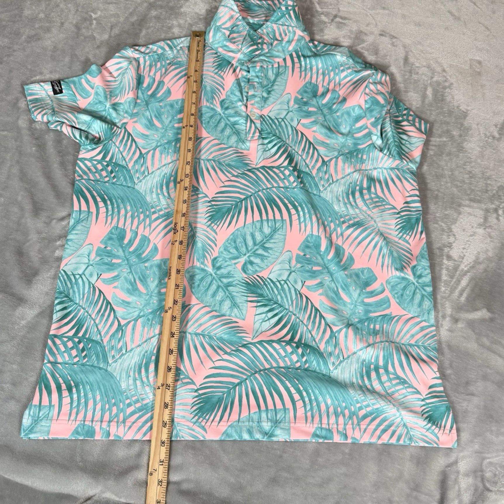 Vintage Sunday Swagger Polo Shirt Mens XL Floral Golf Pink Stretch Button Logo Polo Size US XL / EU 56 / 4 - 7 Thumbnail