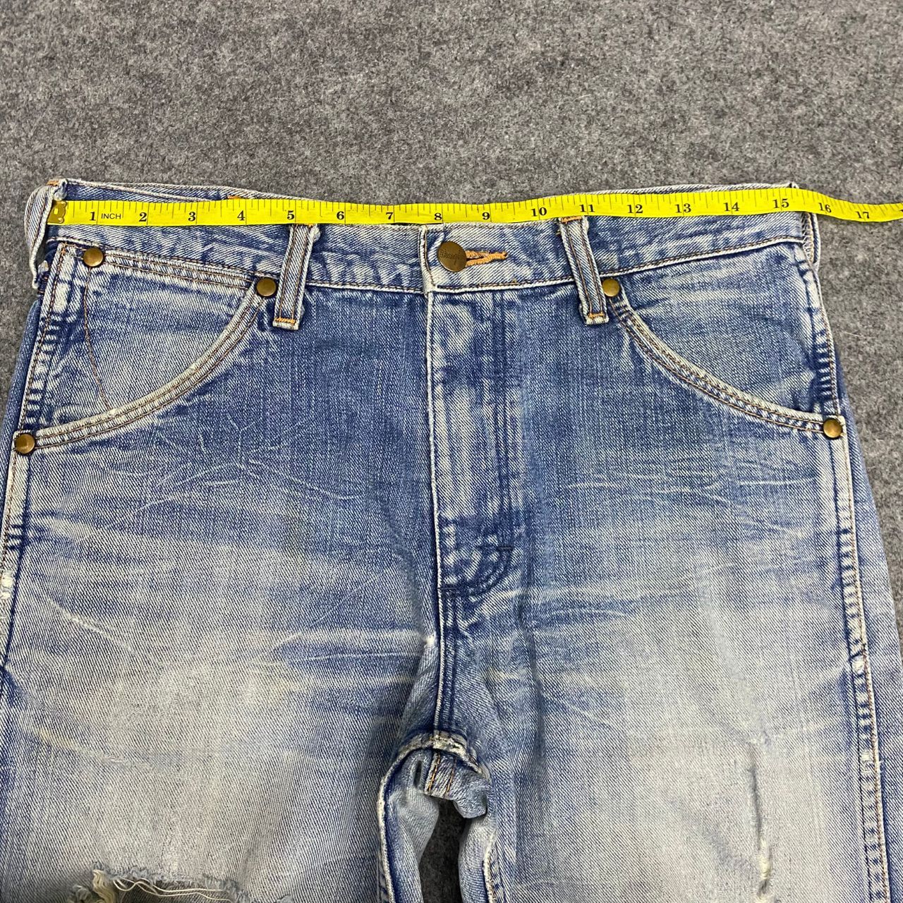 Wrangler Vintage 80s Wrangler Distressed Denim Size US 31 - 4 Thumbnail