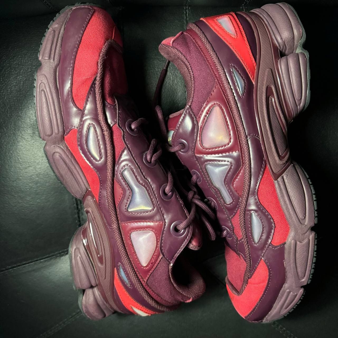 Adidas × Raf Simons 12,5us Adidas Raf Simons Ozweego Burgundy Size US 12.5 / EU 45-46 - 5 Thumbnail