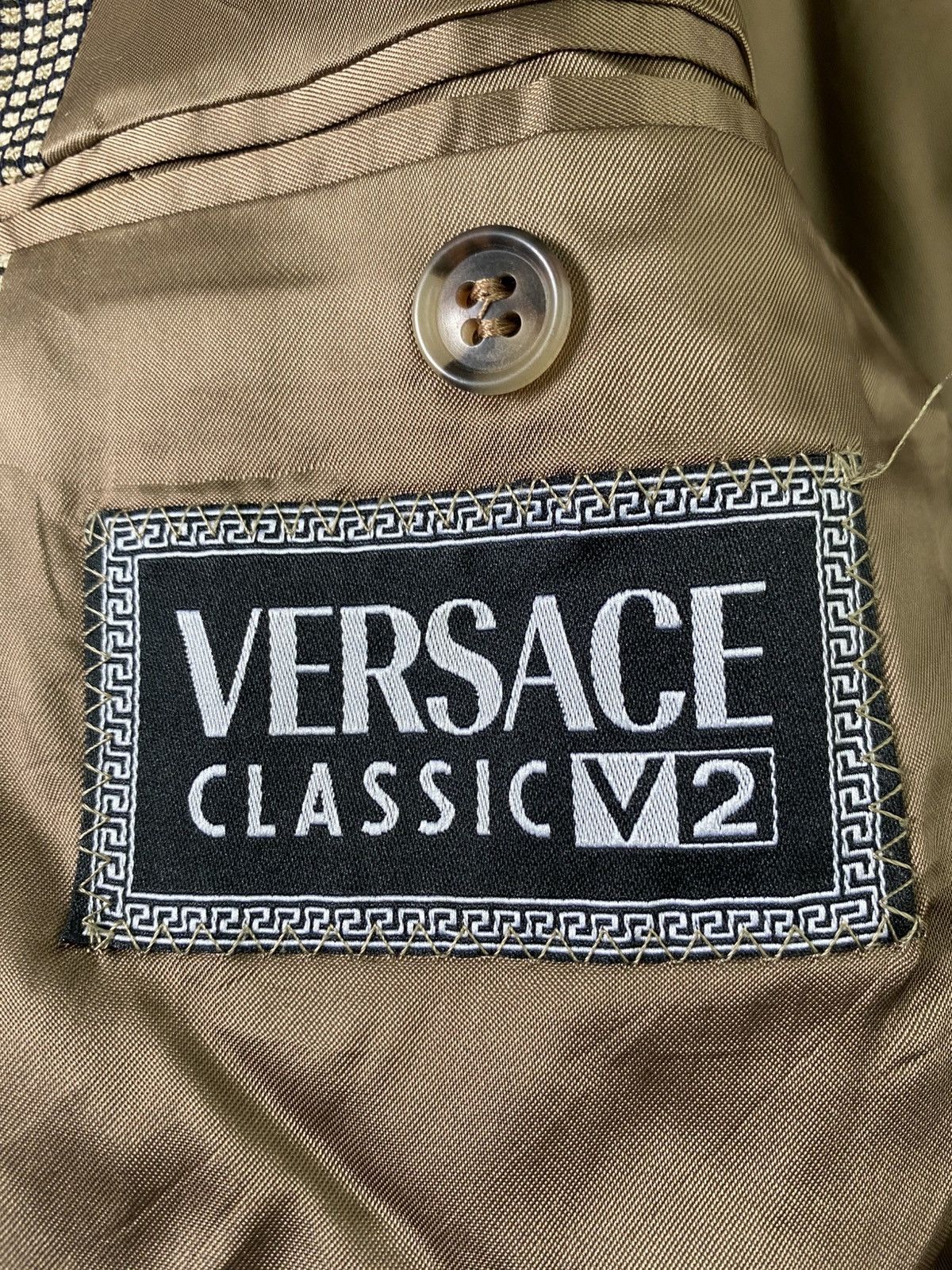 Versace Rare Vintage 90s Versace Classic V2 Checkered Blazer Size US M / EU 48-50 / 2 - 14 Thumbnail