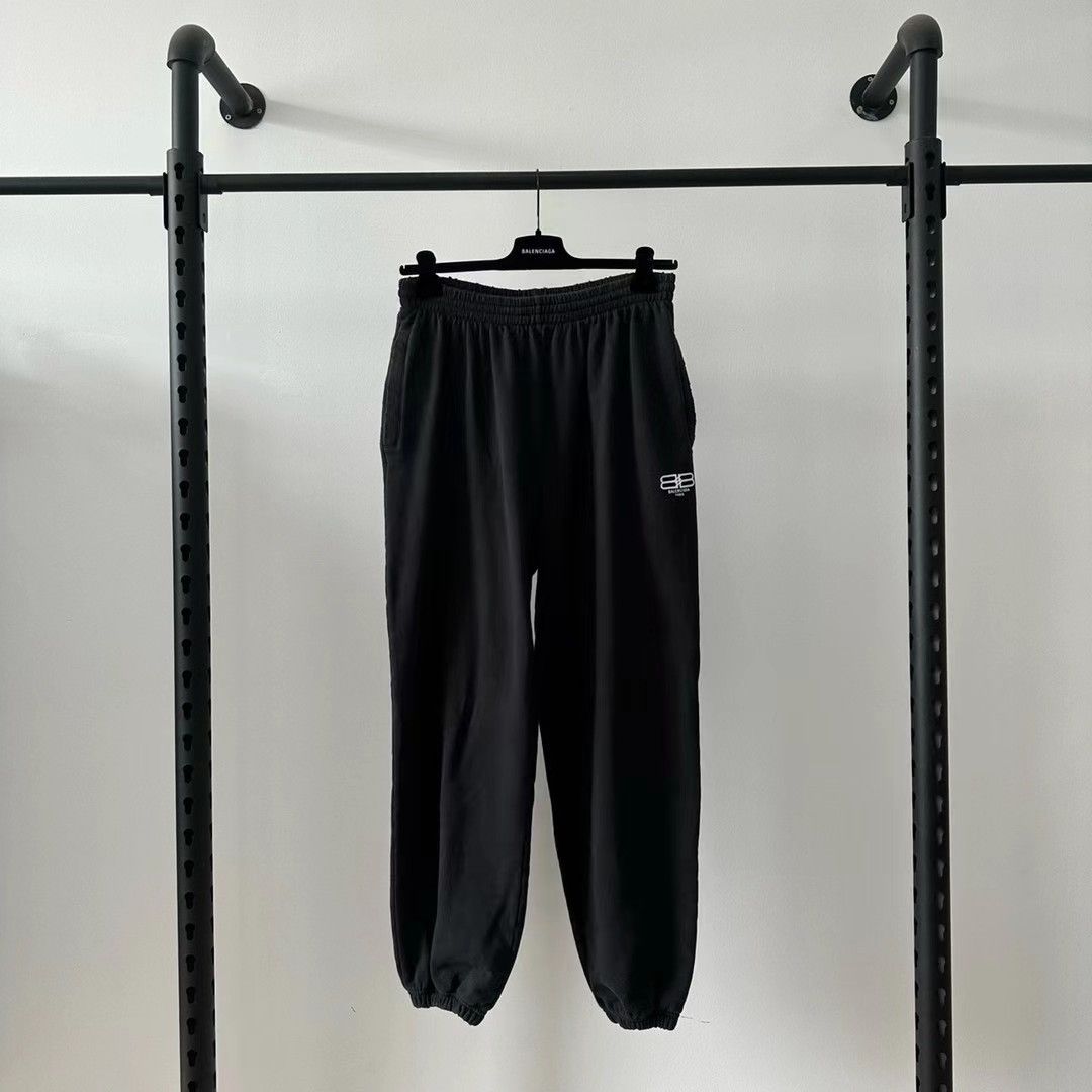 image of Balenciaga Bb Faded Wash Track Pants in Black, Men's (Size 30)