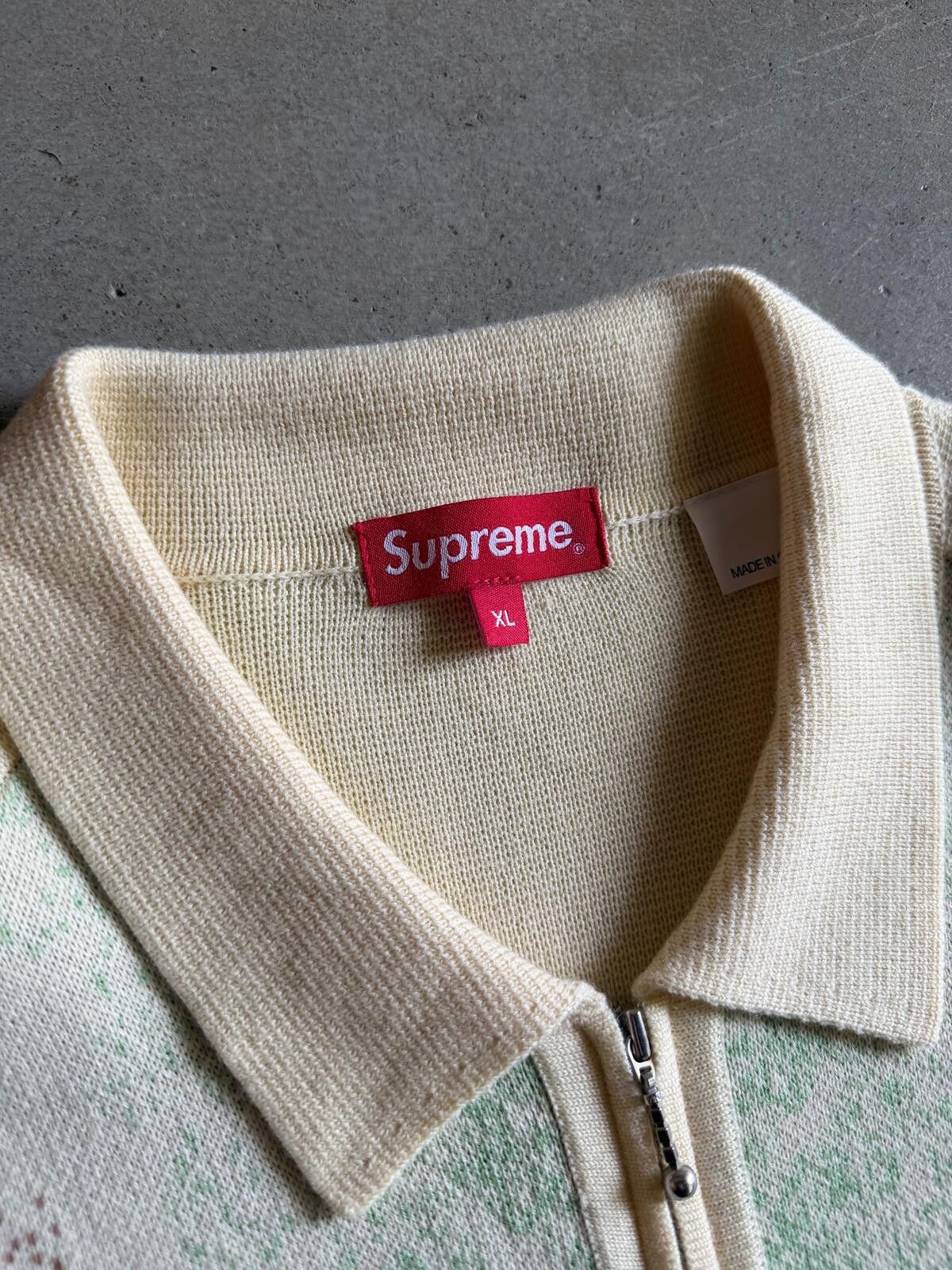 Supreme Supreme Gradient Stripe Zip Up Cardigan Pale Yellow Sz XL Size US XL / EU 56 / 4 - 4 Thumbnail